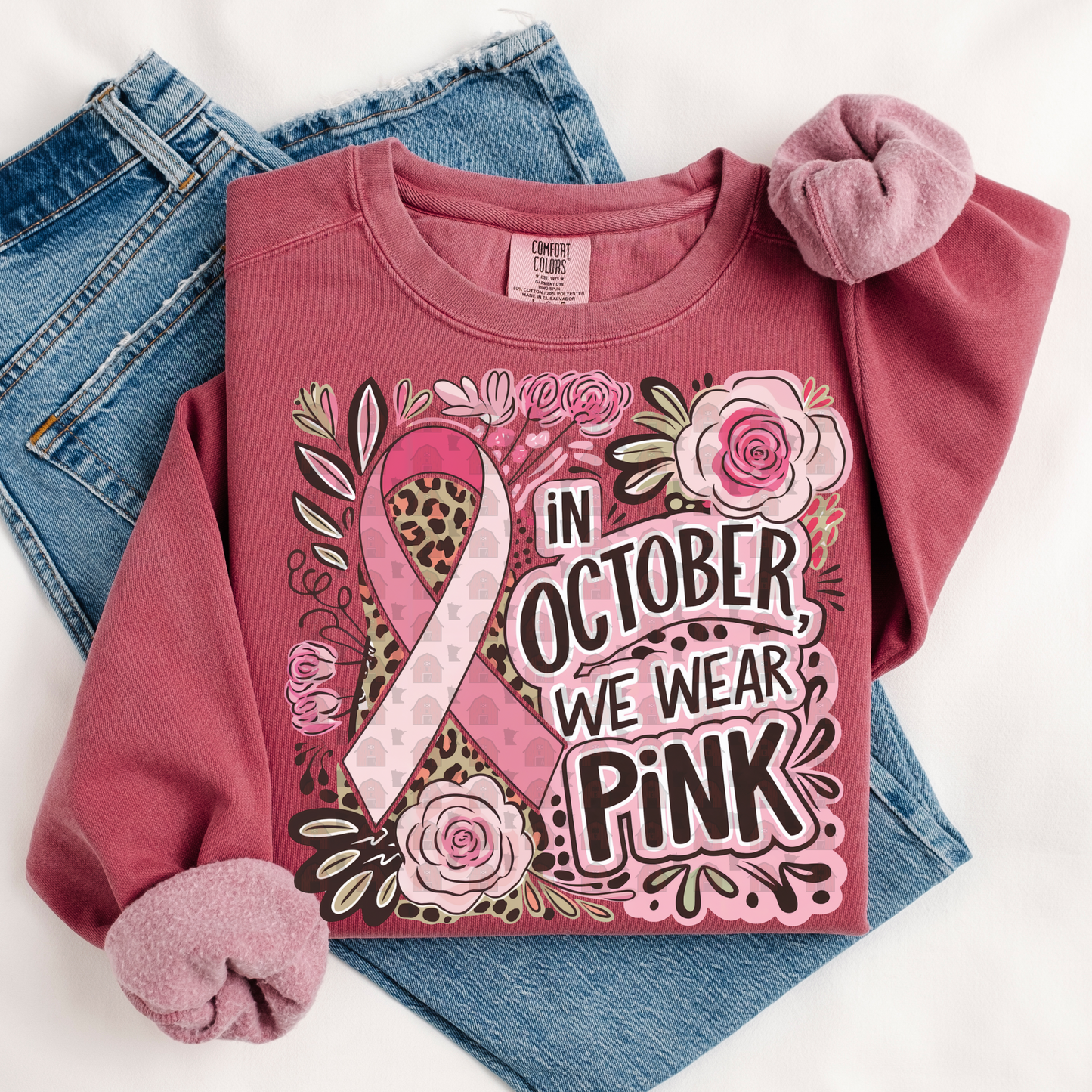 Floral Pink Ribbon October