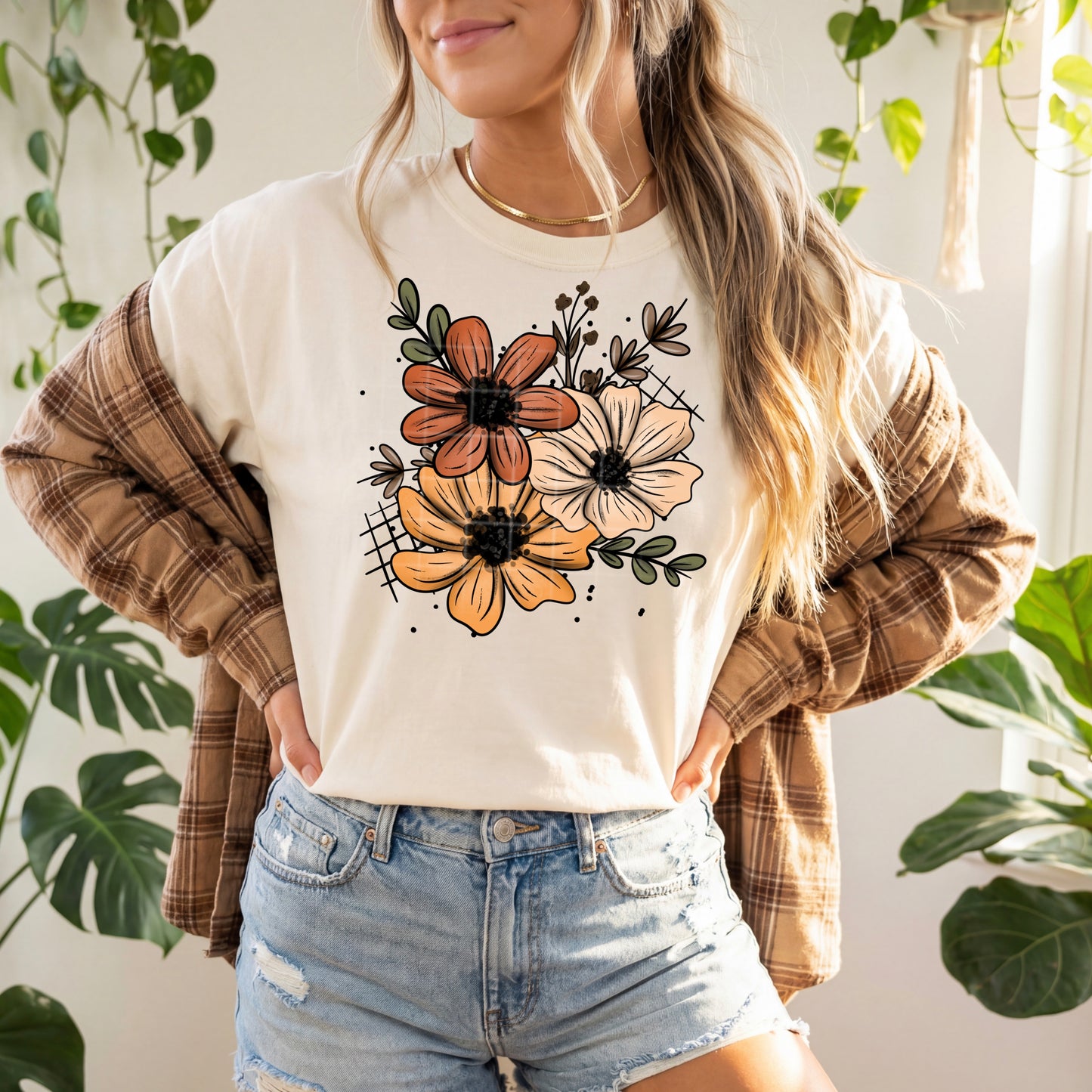 Florals With Dots