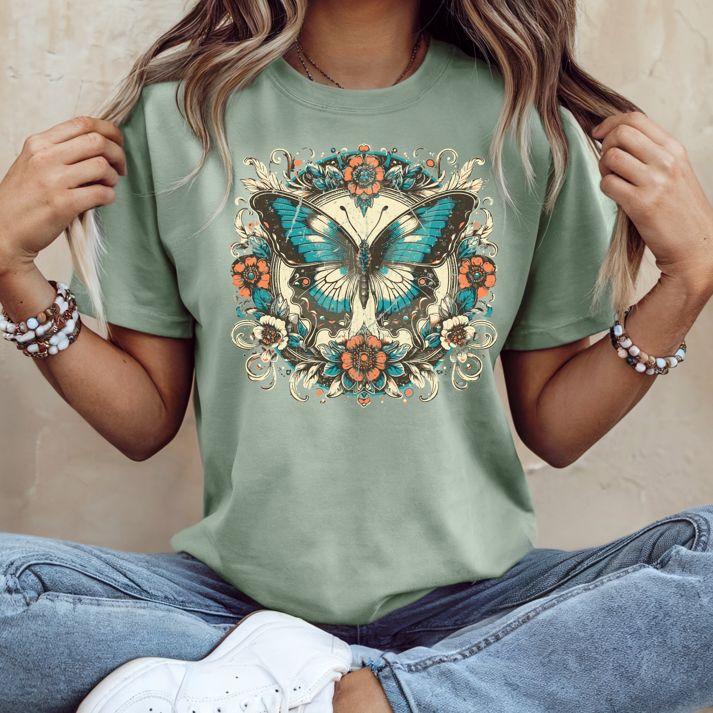 Floral Vintage Butterfly