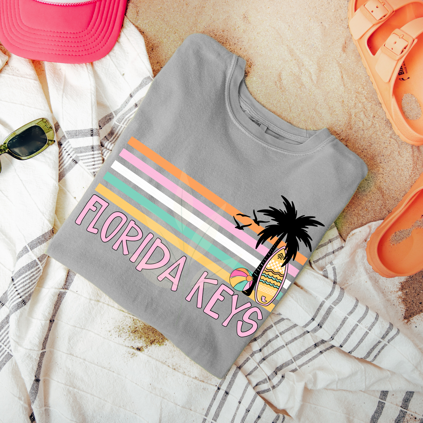 Retro Stripe Summer Destinations