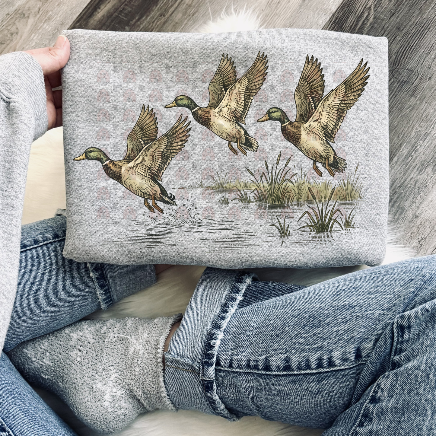 Flying Trio Ducks