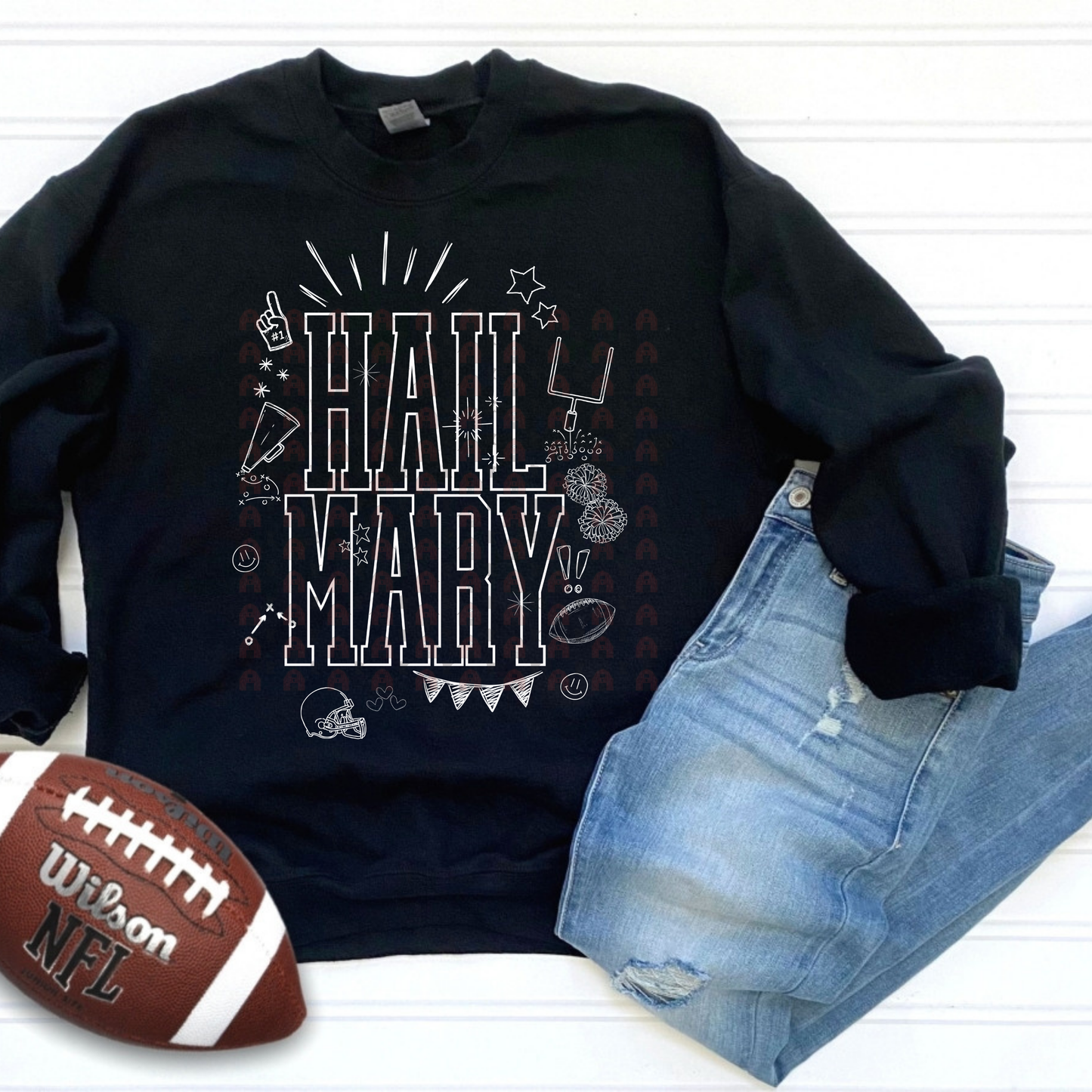 Football Hail Mary Doodle