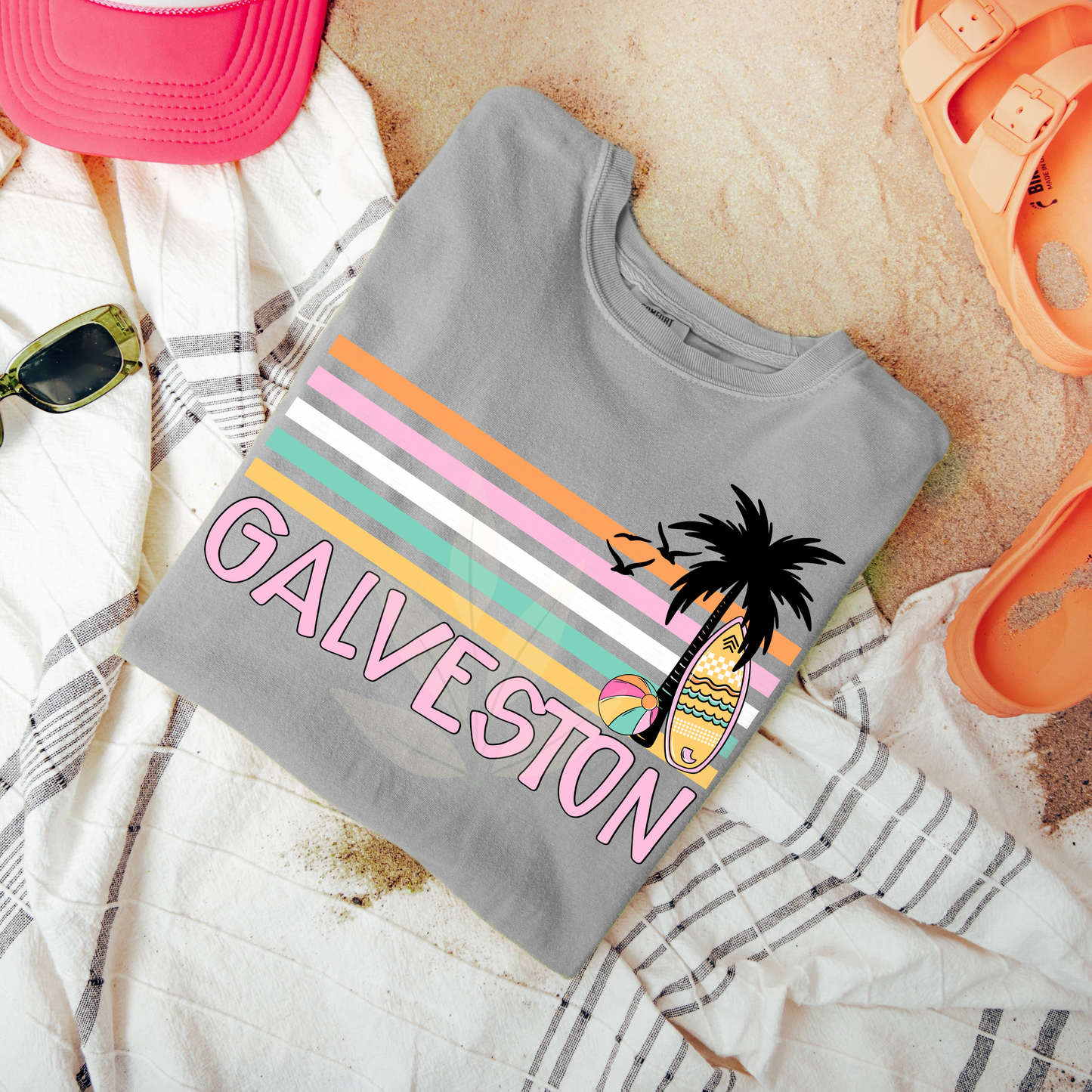 Retro Stripe Summer Destinations