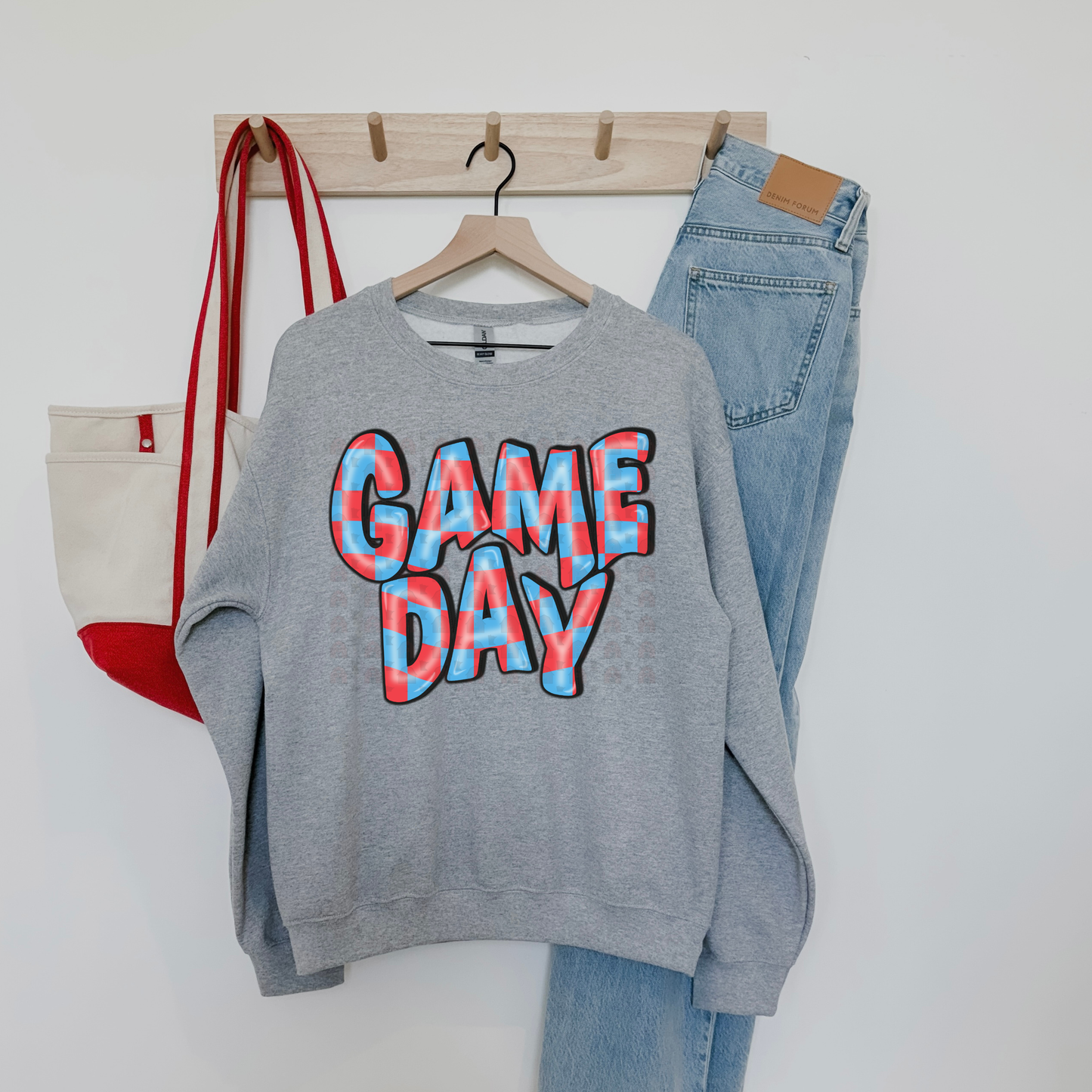 Game Day 3D Retro Wavy Checkered