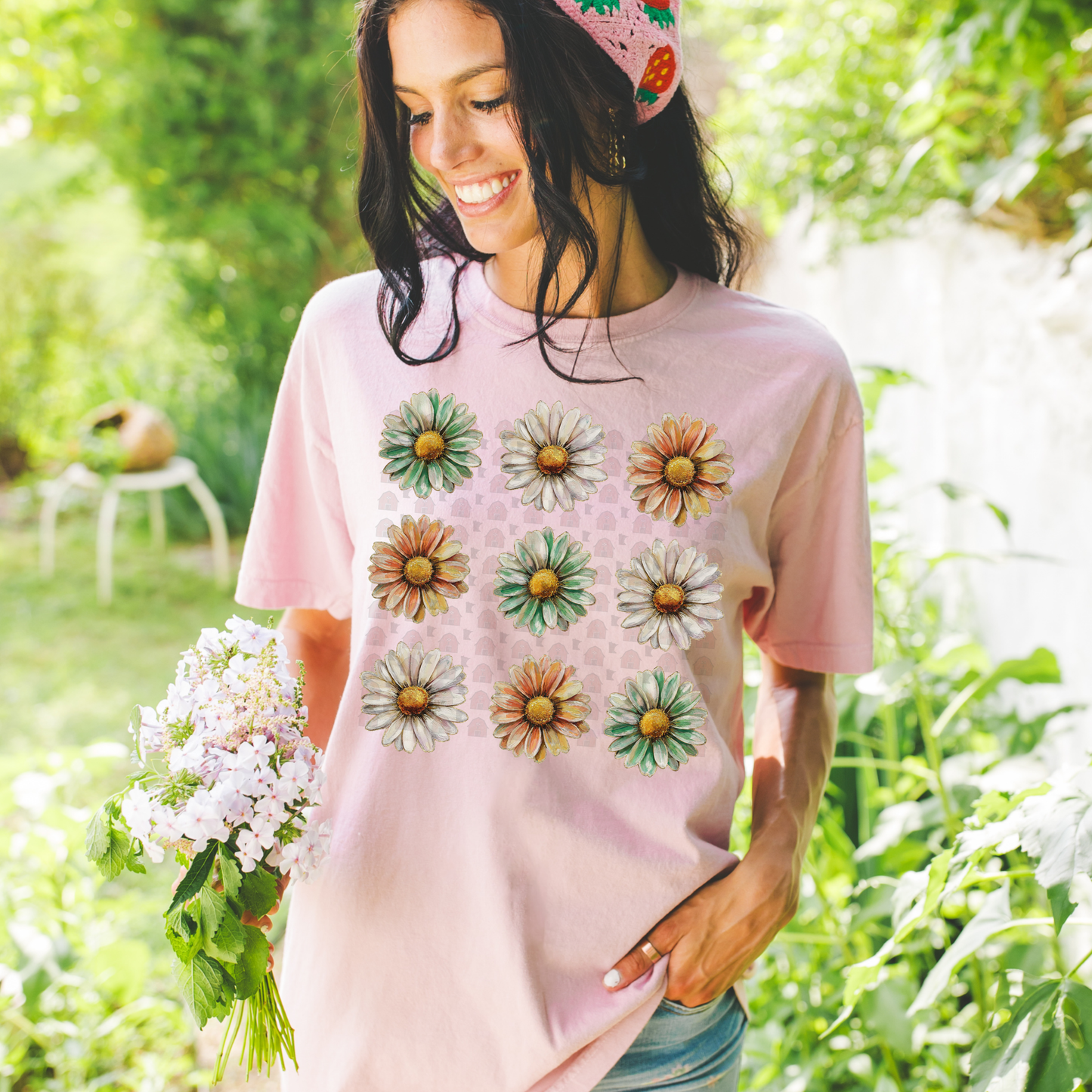 Handpainted Flower Collage