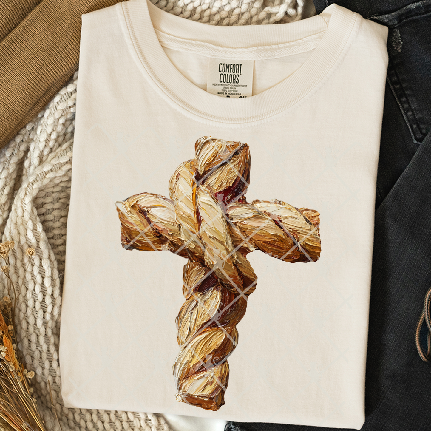 Hand Painted Rope Cross