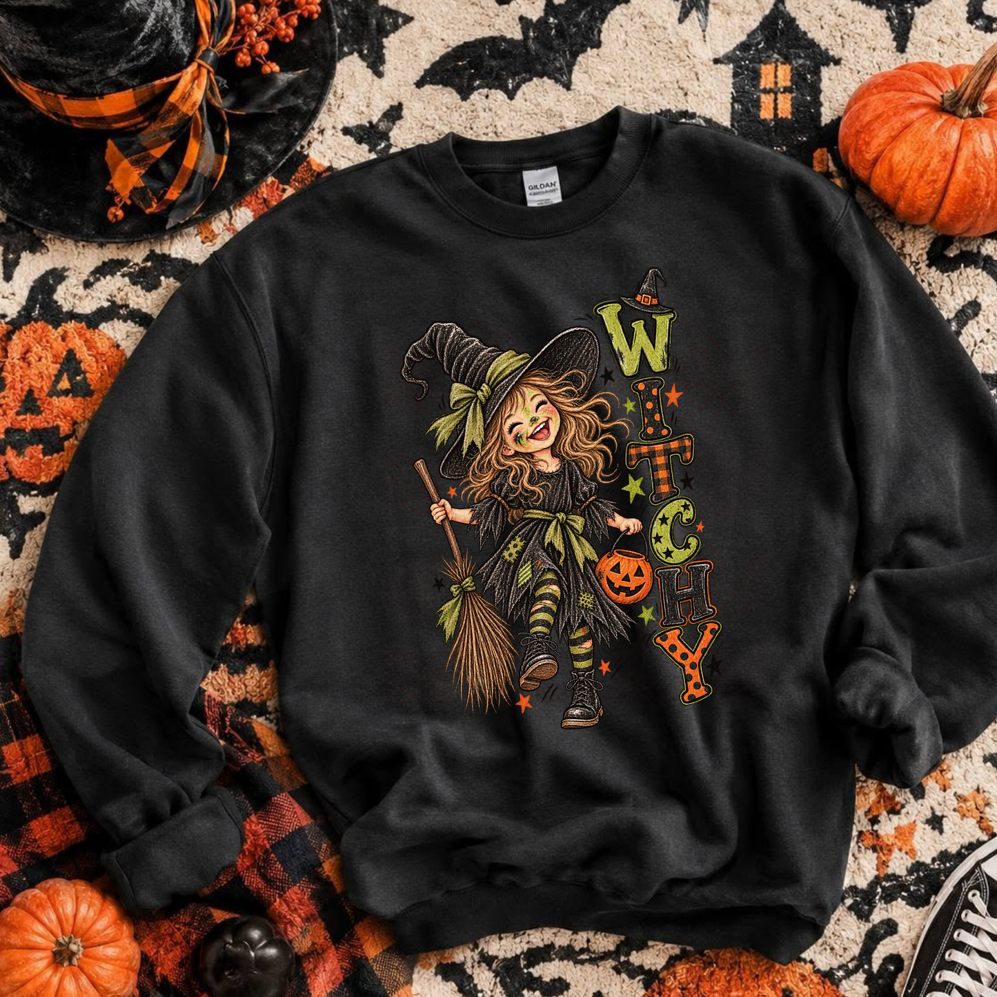 Happy Witchy Vintage Sketch