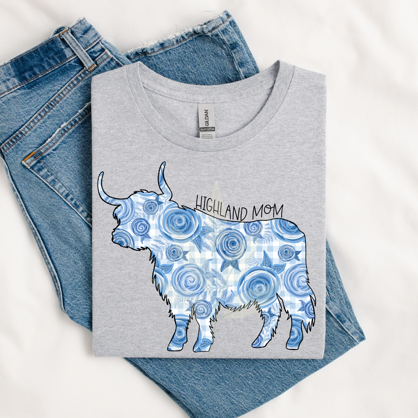 Blue Floral Farm Animals