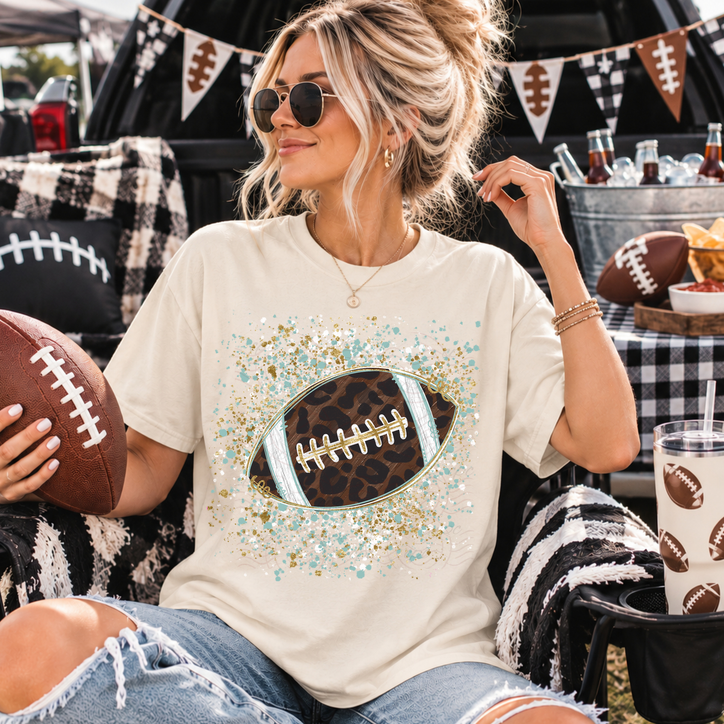 Leopard Football Splatter