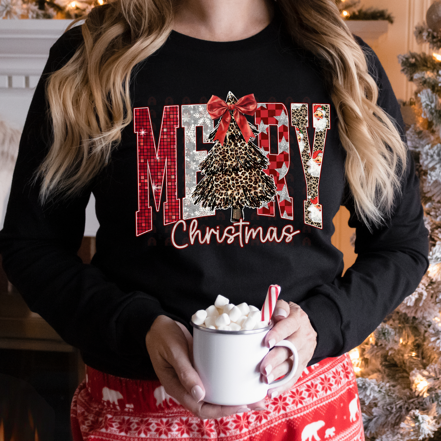 Leopard Tree Coquette Merry Christmas