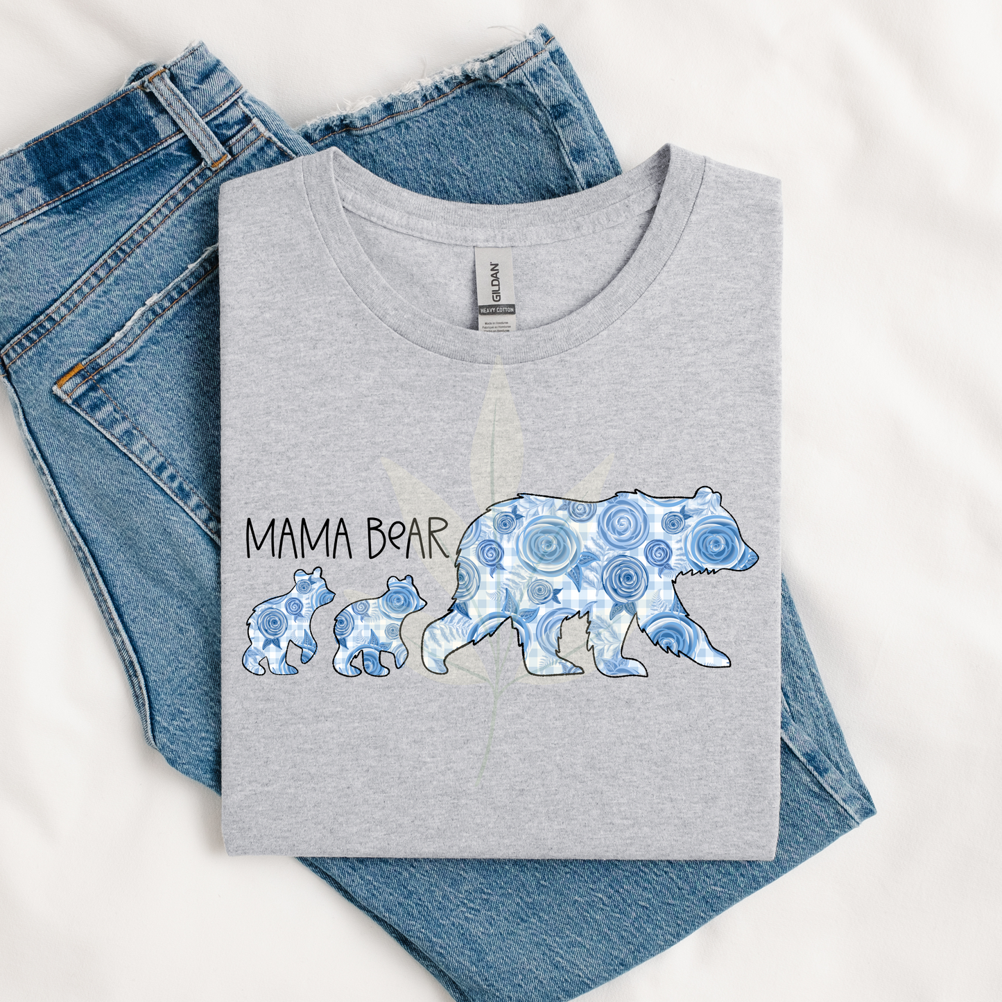 Blue Floral Farm Animals