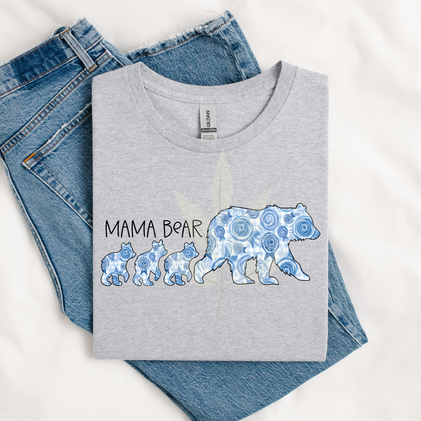 Blue Floral Farm Animals
