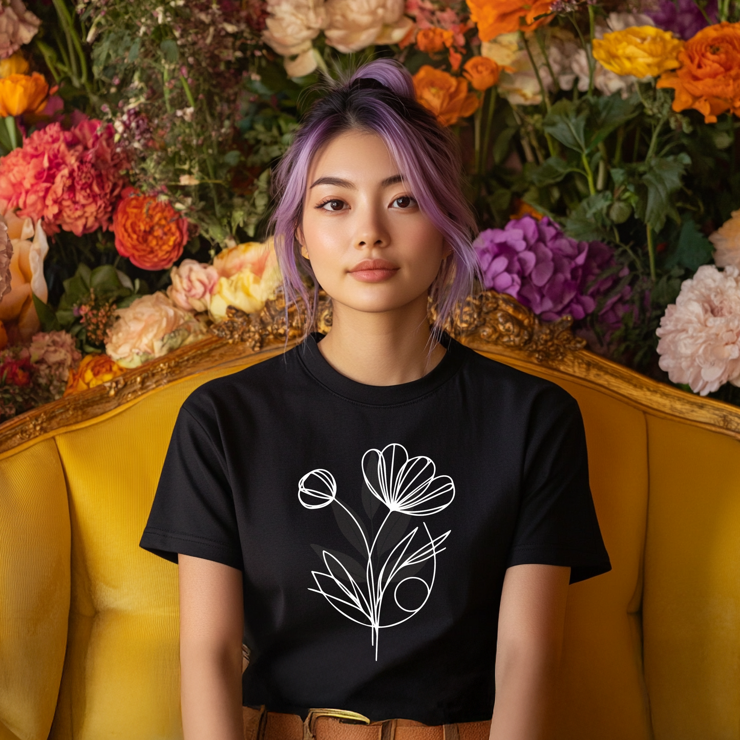 Minimalist Flower Line Art