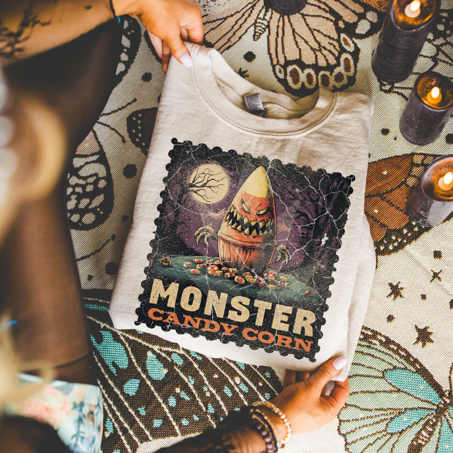 Monster Candy Corn Stamp