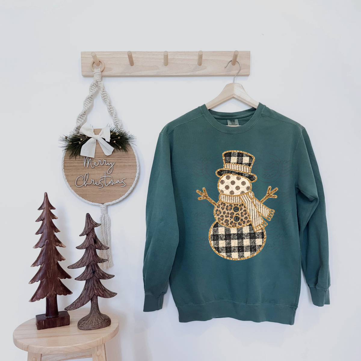 Neutral Patterned Snowman