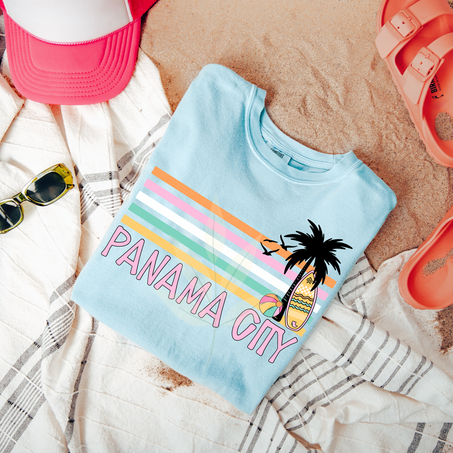 Retro Stripe Summer Destinations