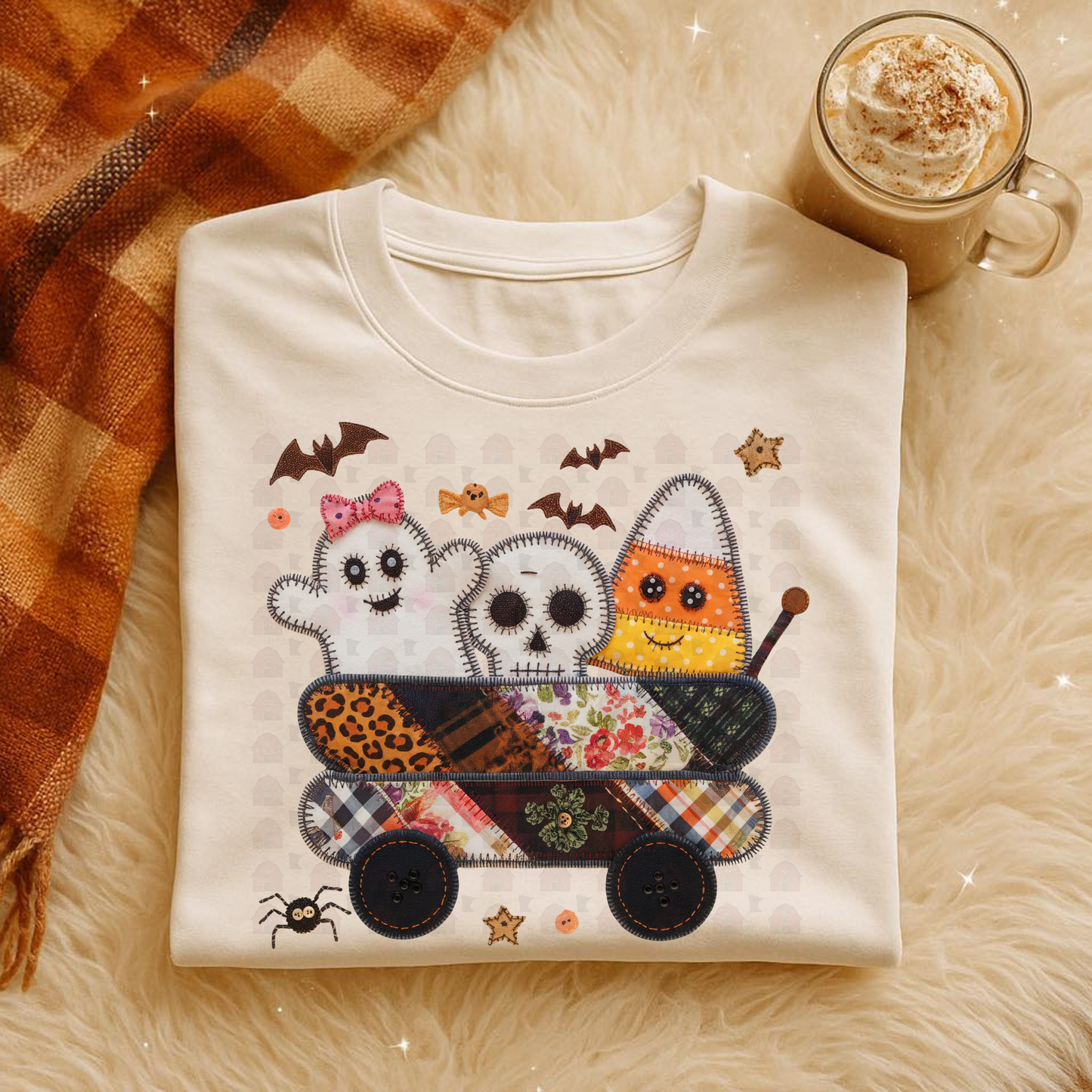 Patchwork Halloween Wagon