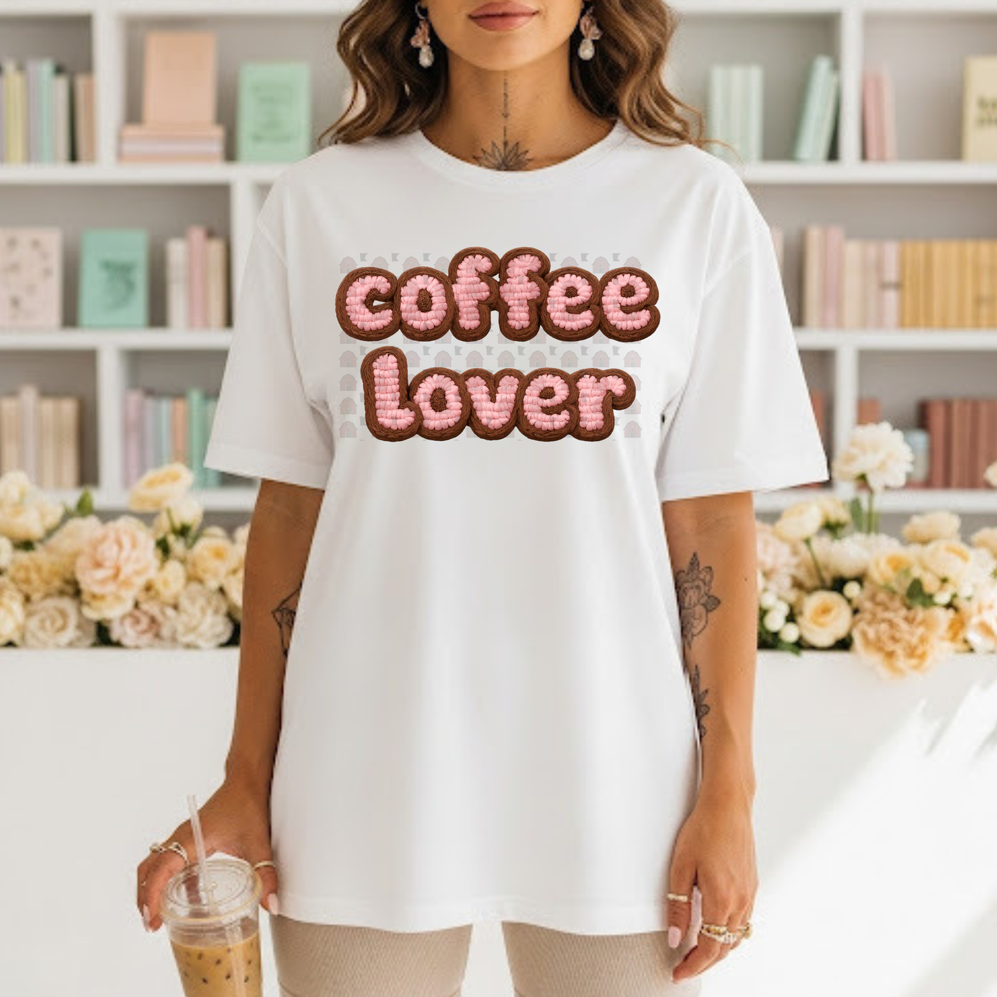 Pink Brown Coffee Lover