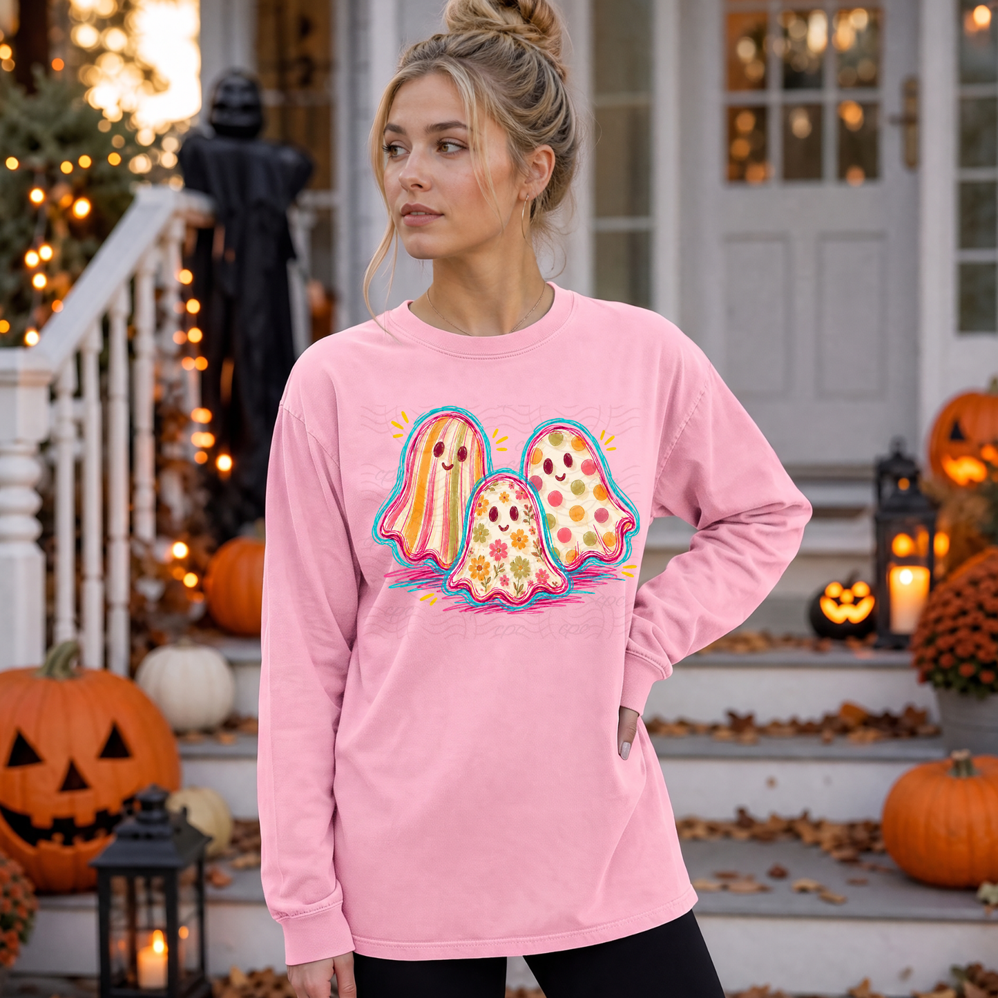 Pink Patterned Trio Ghosts