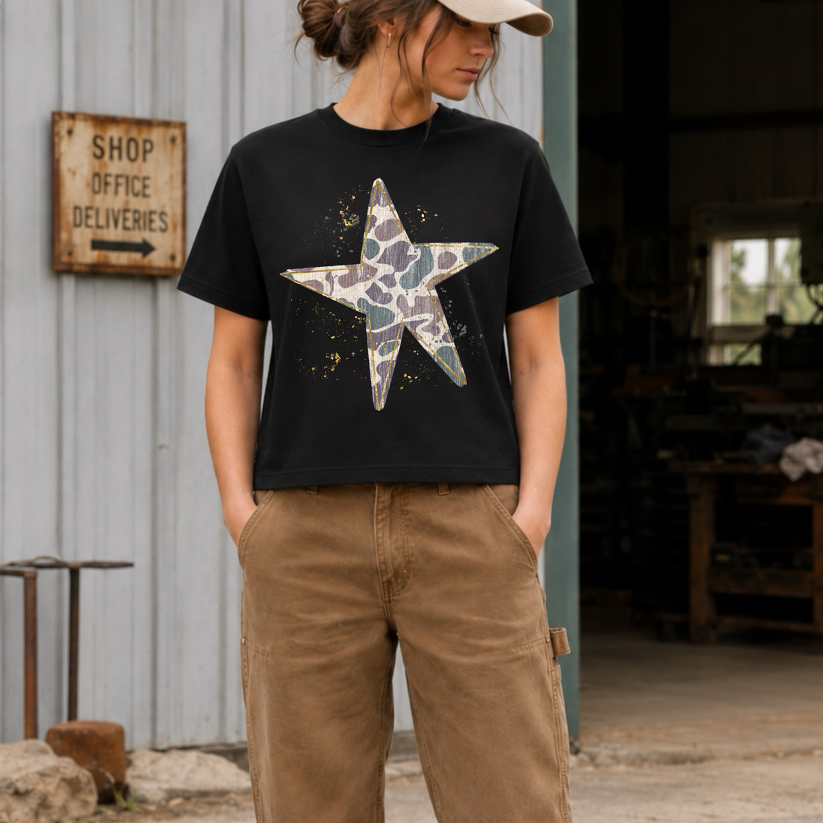 Plain Splatter Camo Star