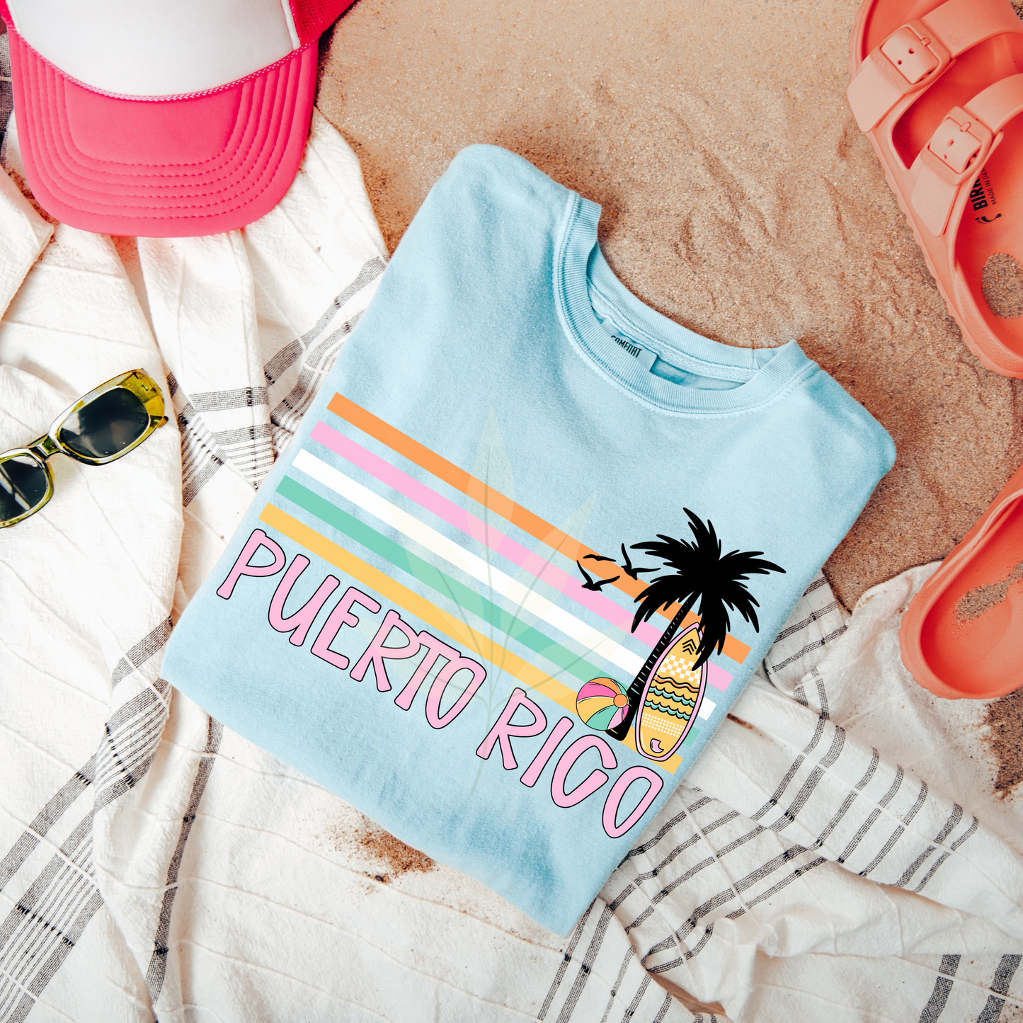 Retro Stripe Summer Destinations