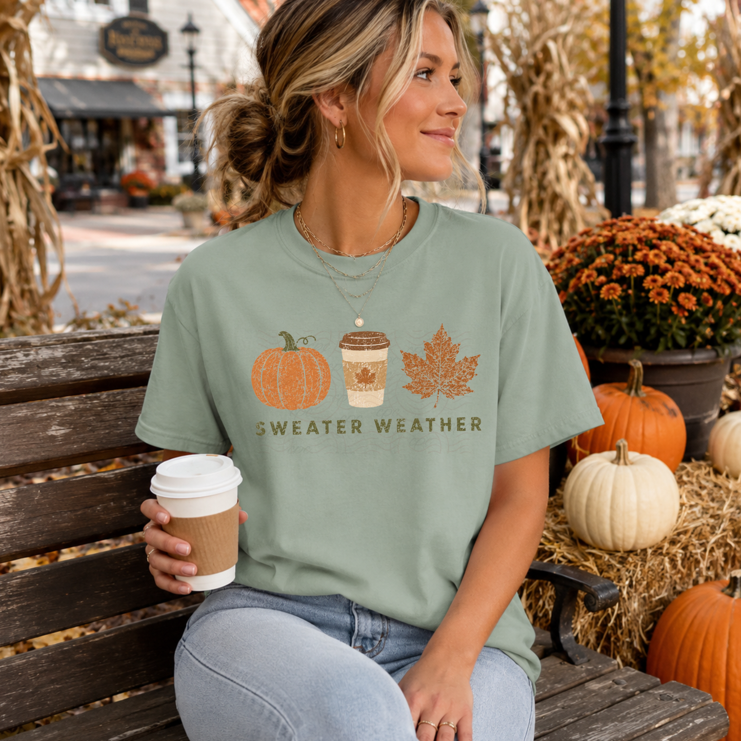 Pumpkin Coffee Leaf Sweater Weather