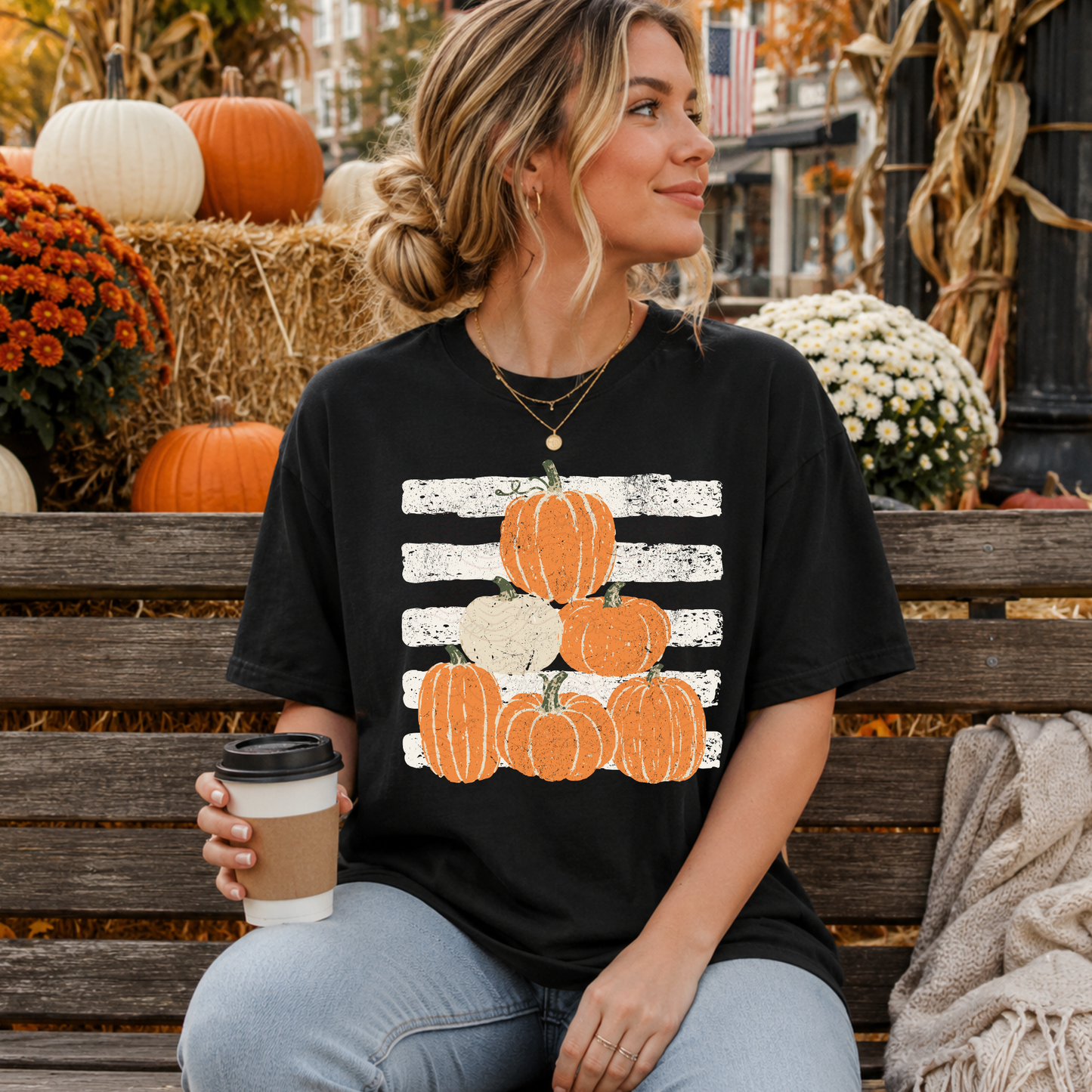Pumpkin Stack Stripes