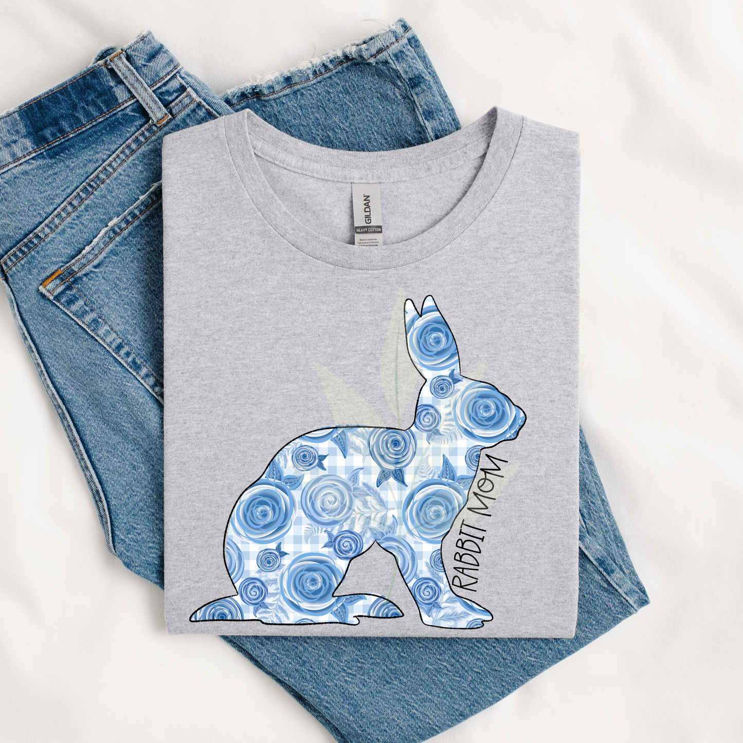 Blue Floral Farm Animals