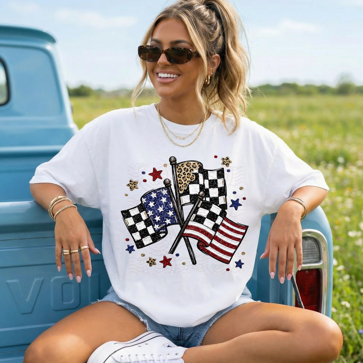 Racing USA Flags