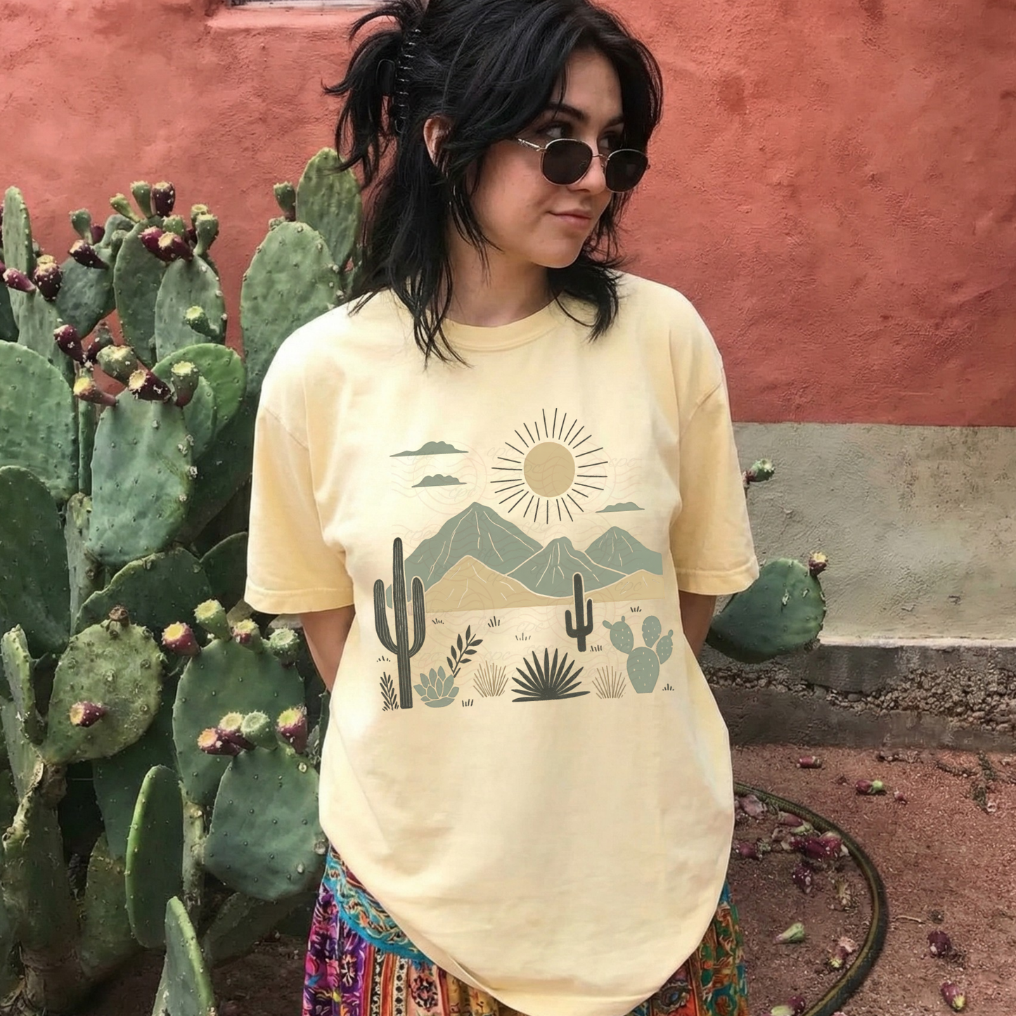 Retro Cactus Desert