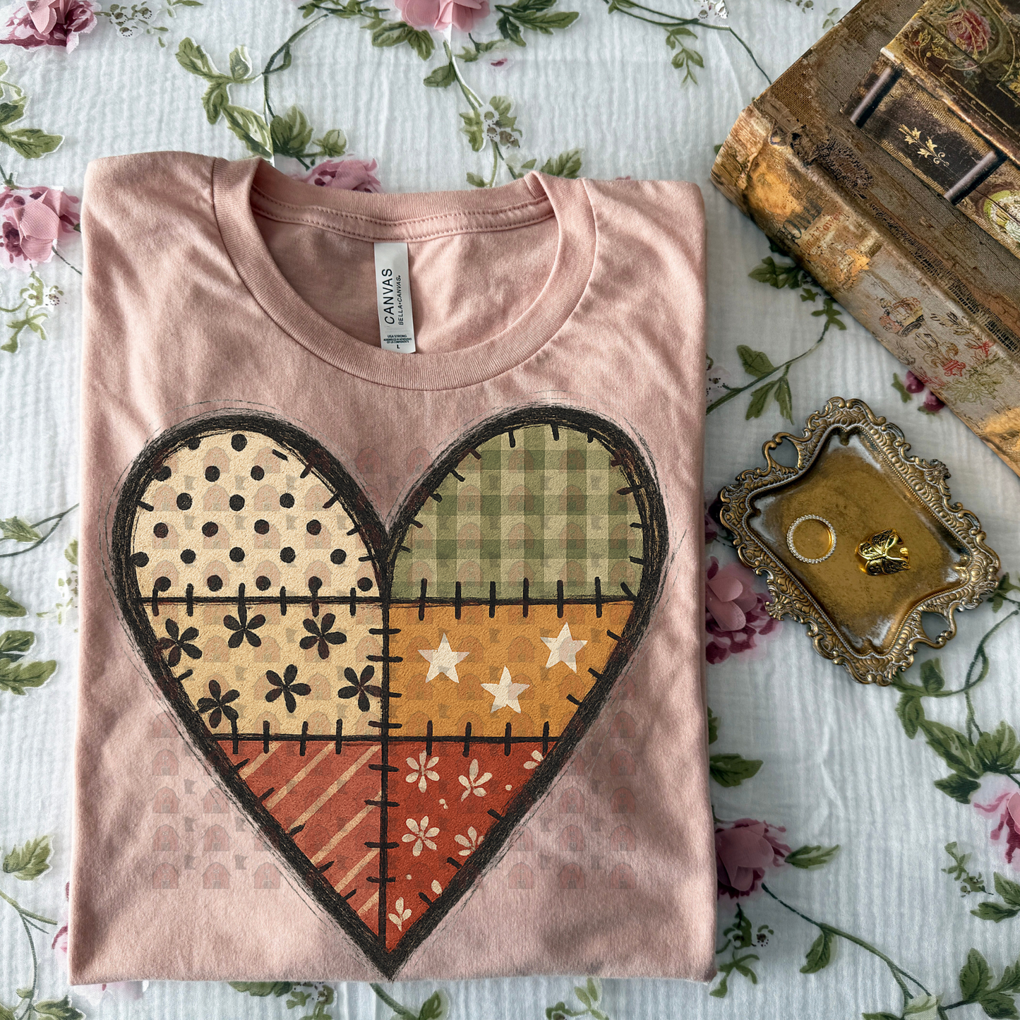 Rustic Patchwork Heart