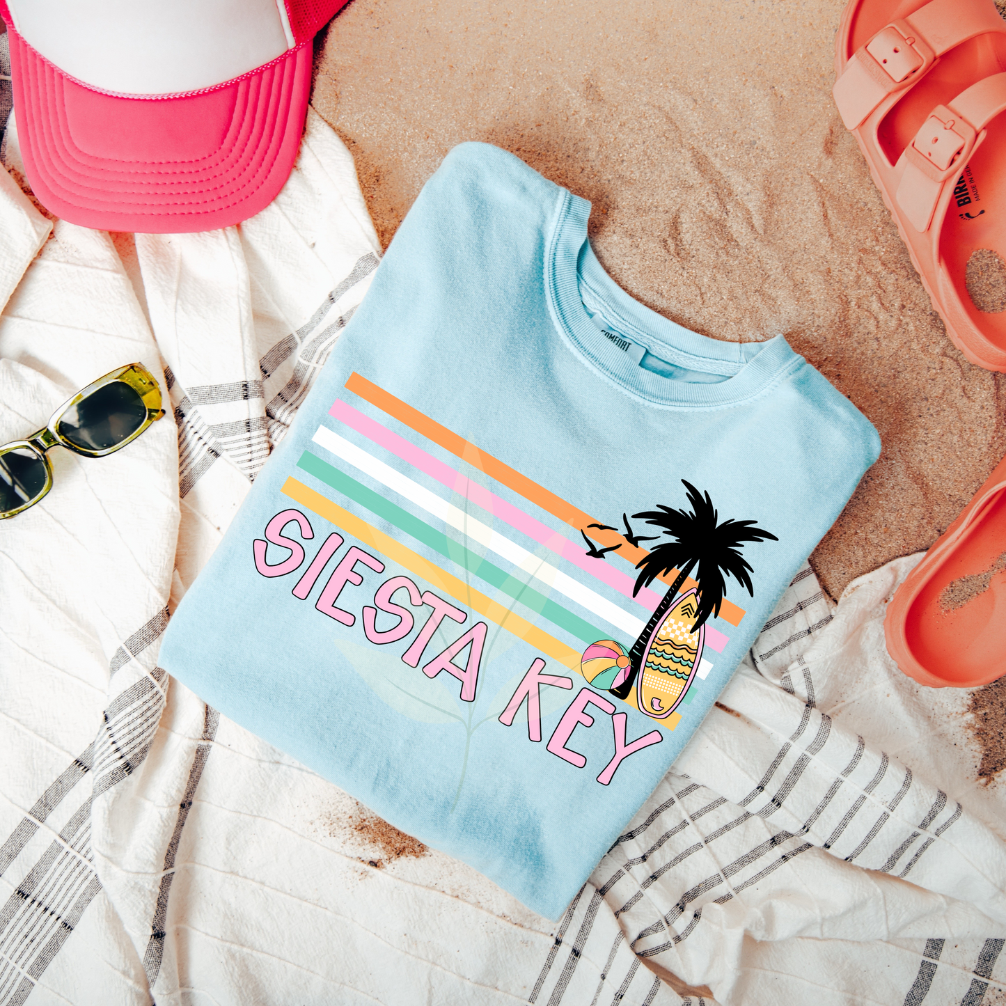 Retro Stripe Summer Destinations