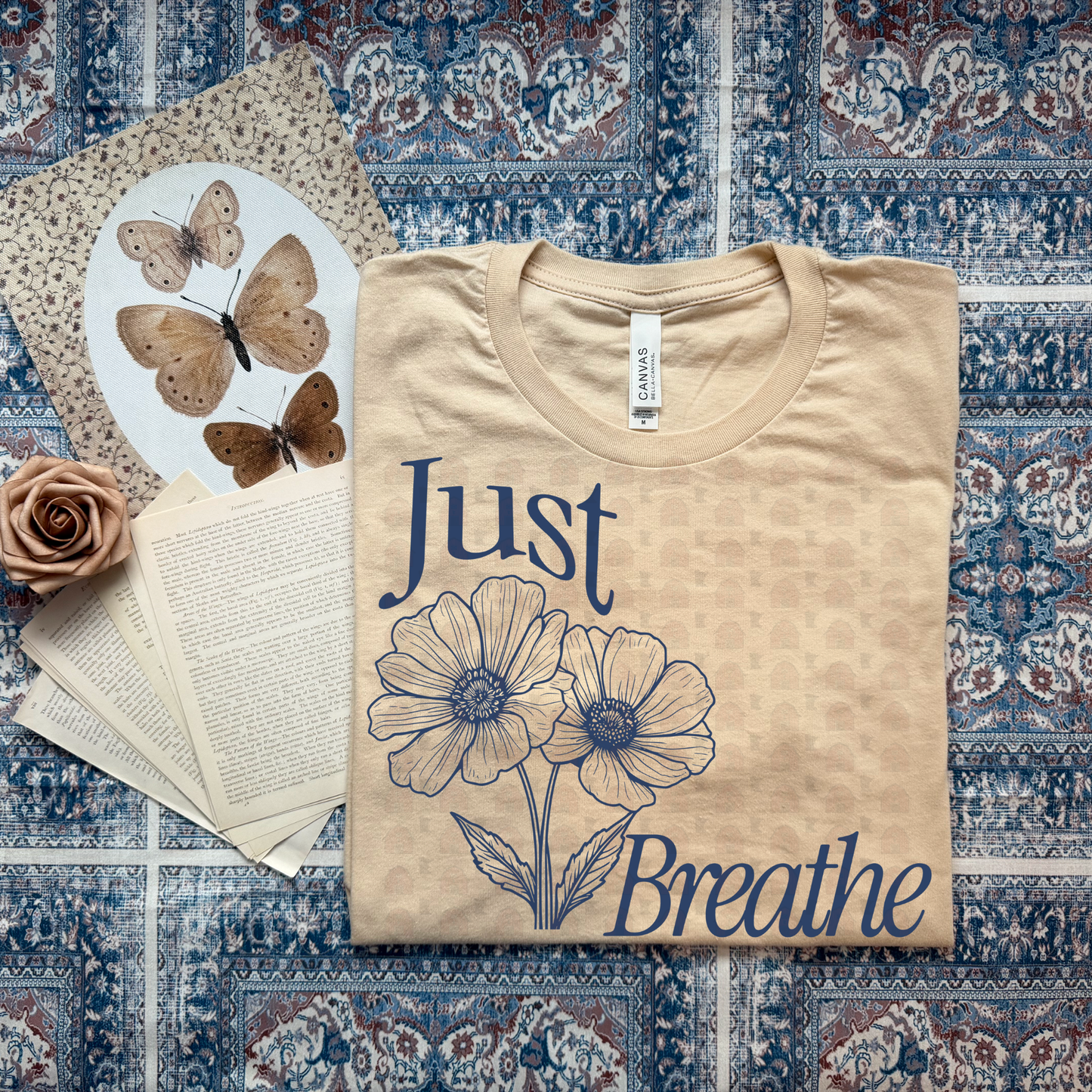 Simple Floral Just Breathe