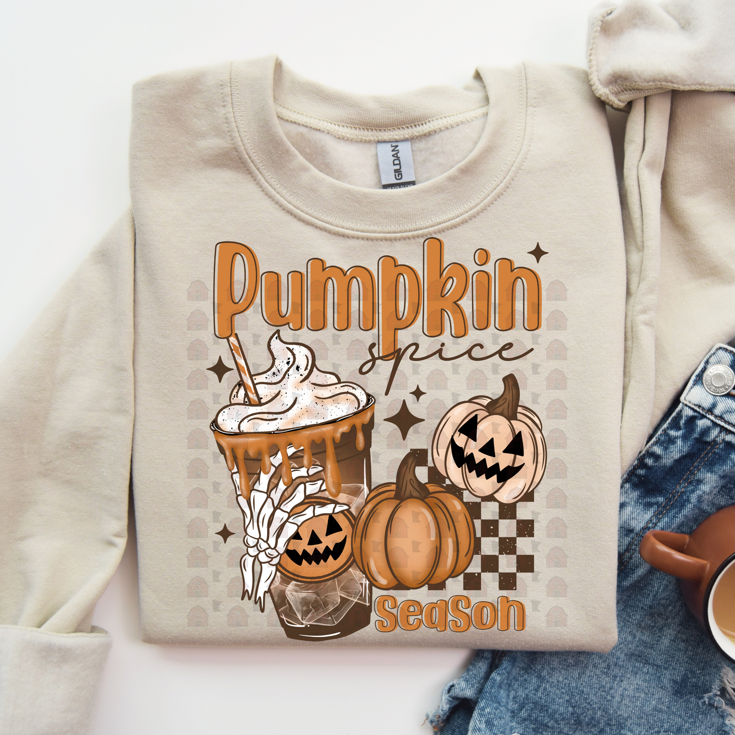 Skeleton Hand Pumpkin Spice Season