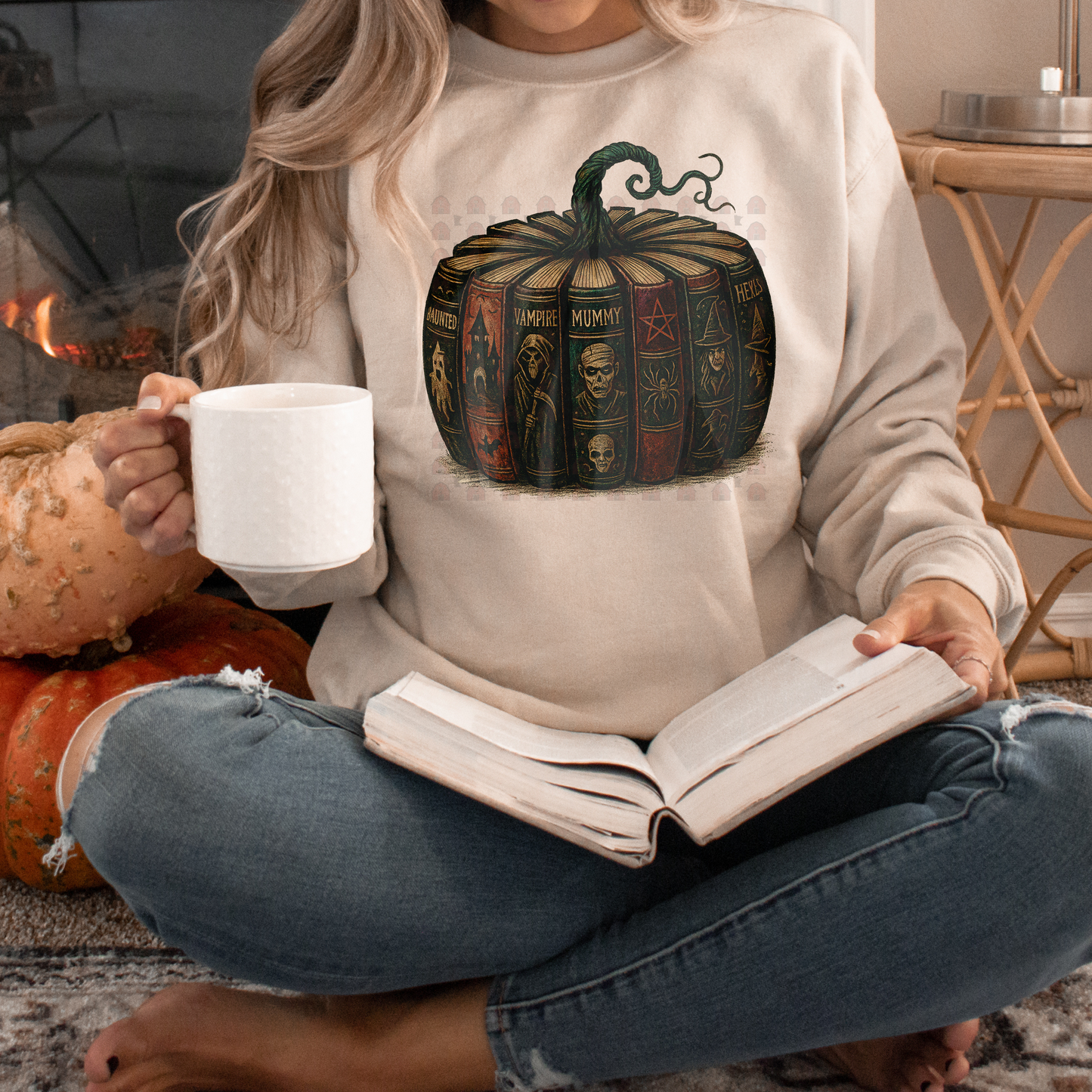Spooky Books Pumpkin