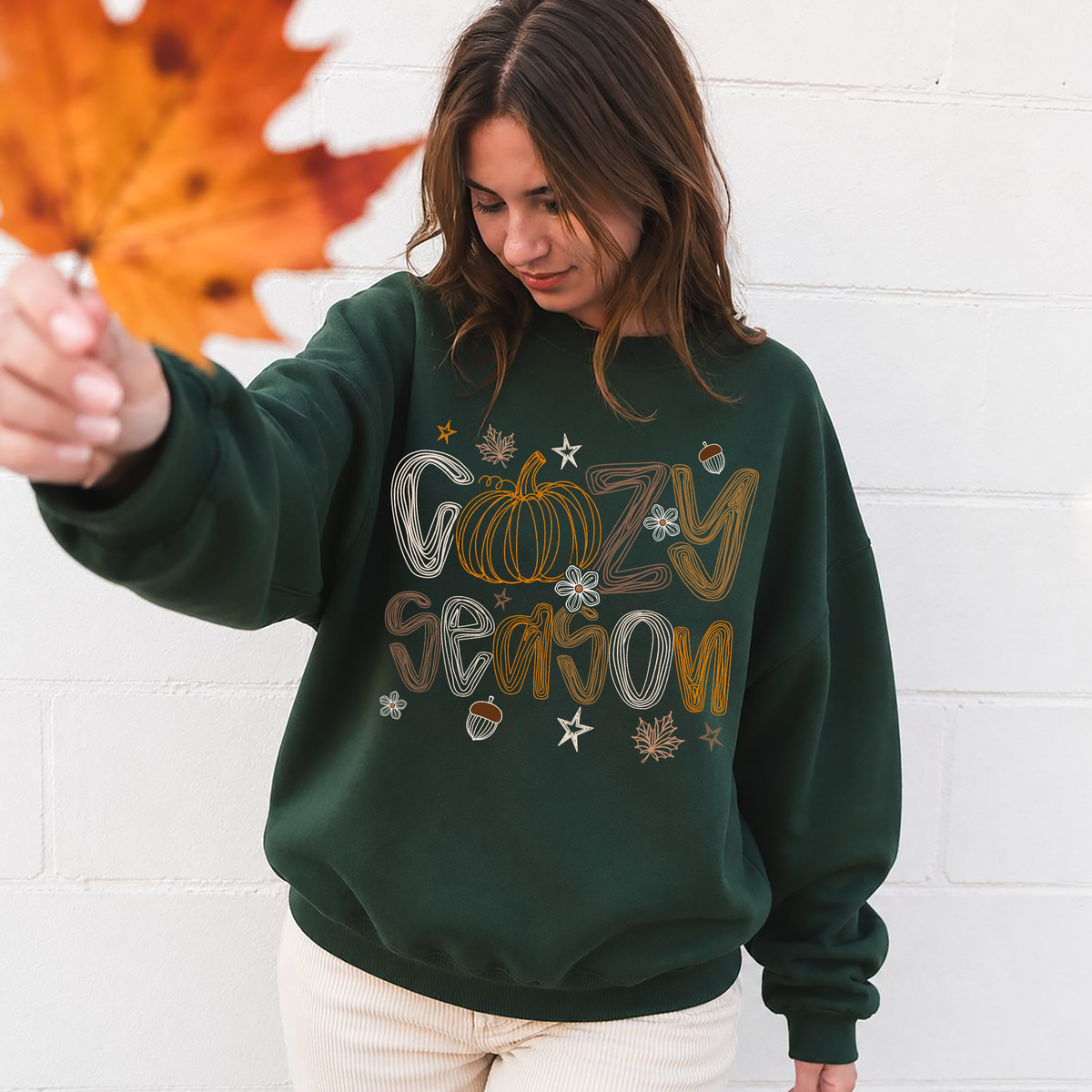 Squiggly Cozy Season Pumpkin And Acorns