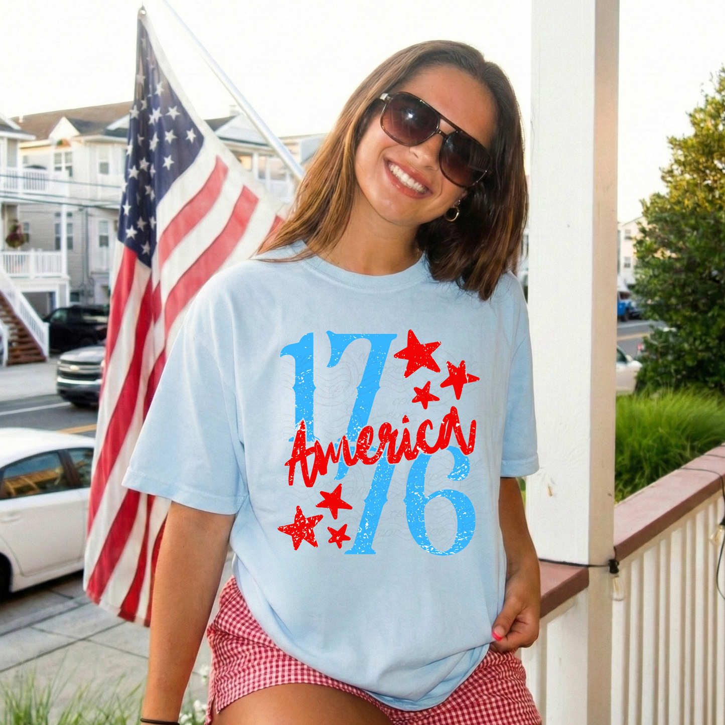 Stacked 1776 America And Stars