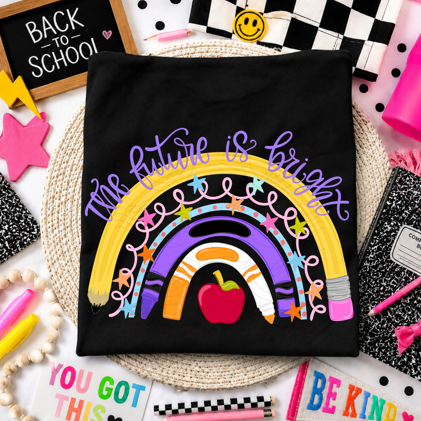 The Future Is Bright Rainbow Pencil