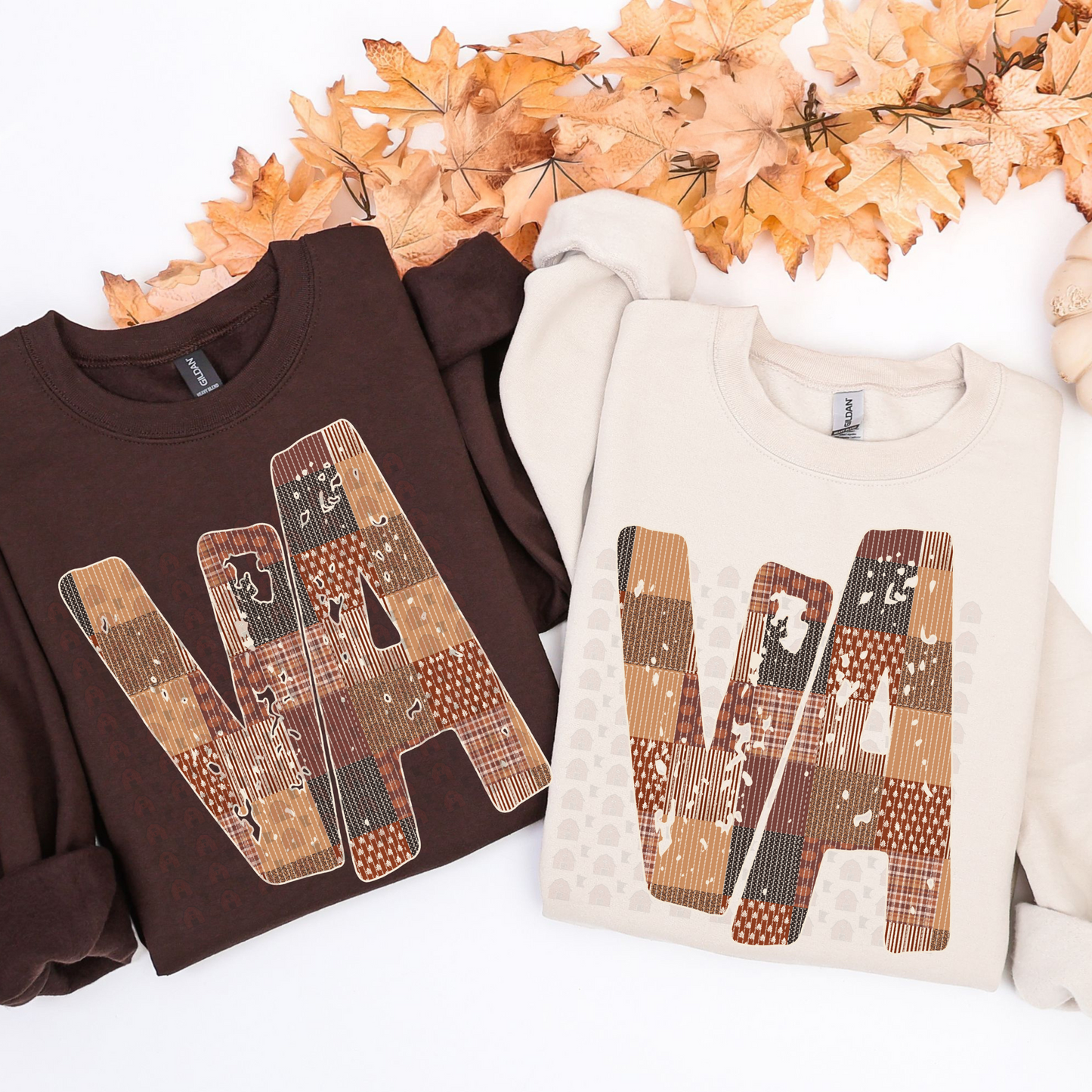 State Quilted Distressed Browns