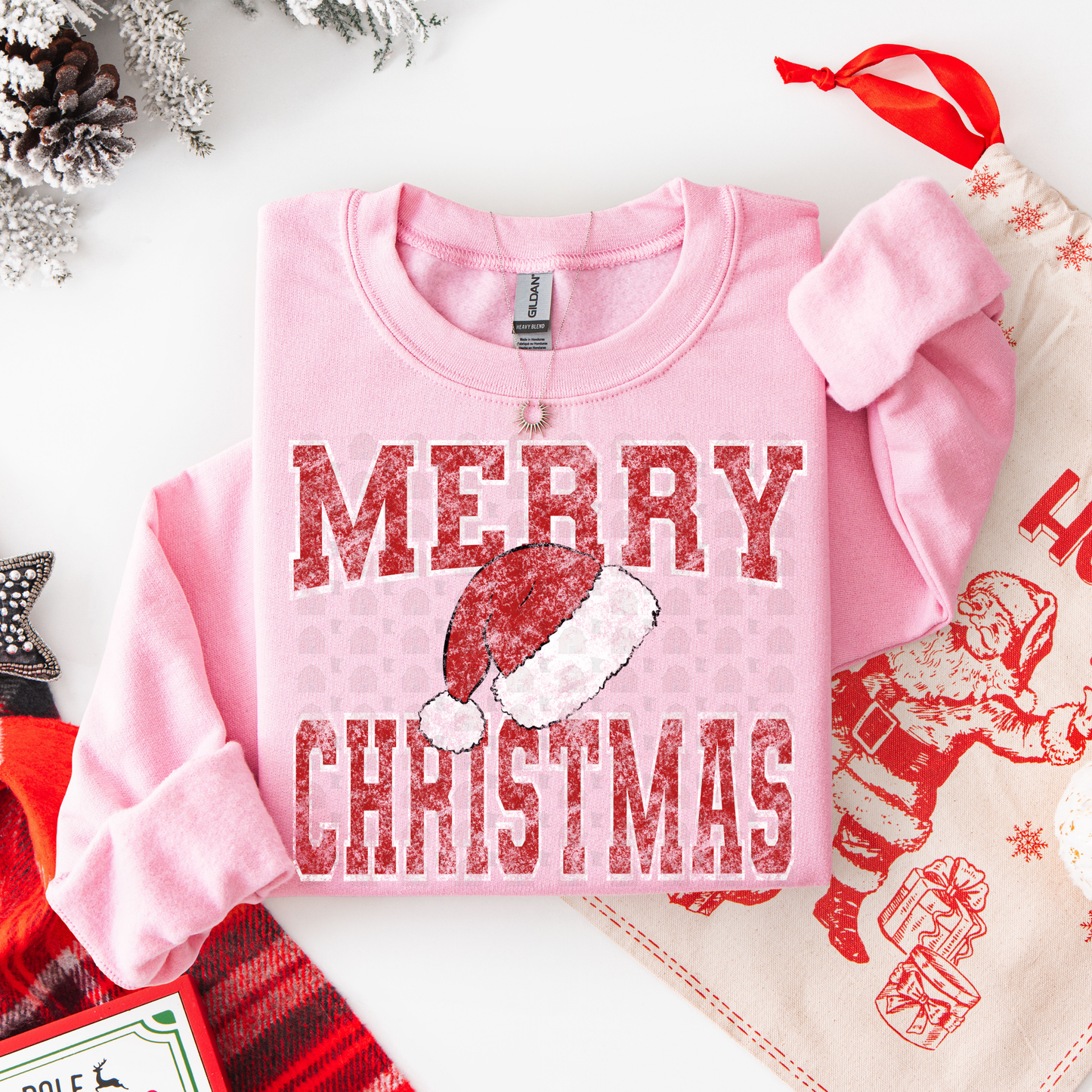 Vintage Merry Christmas Santa Hat