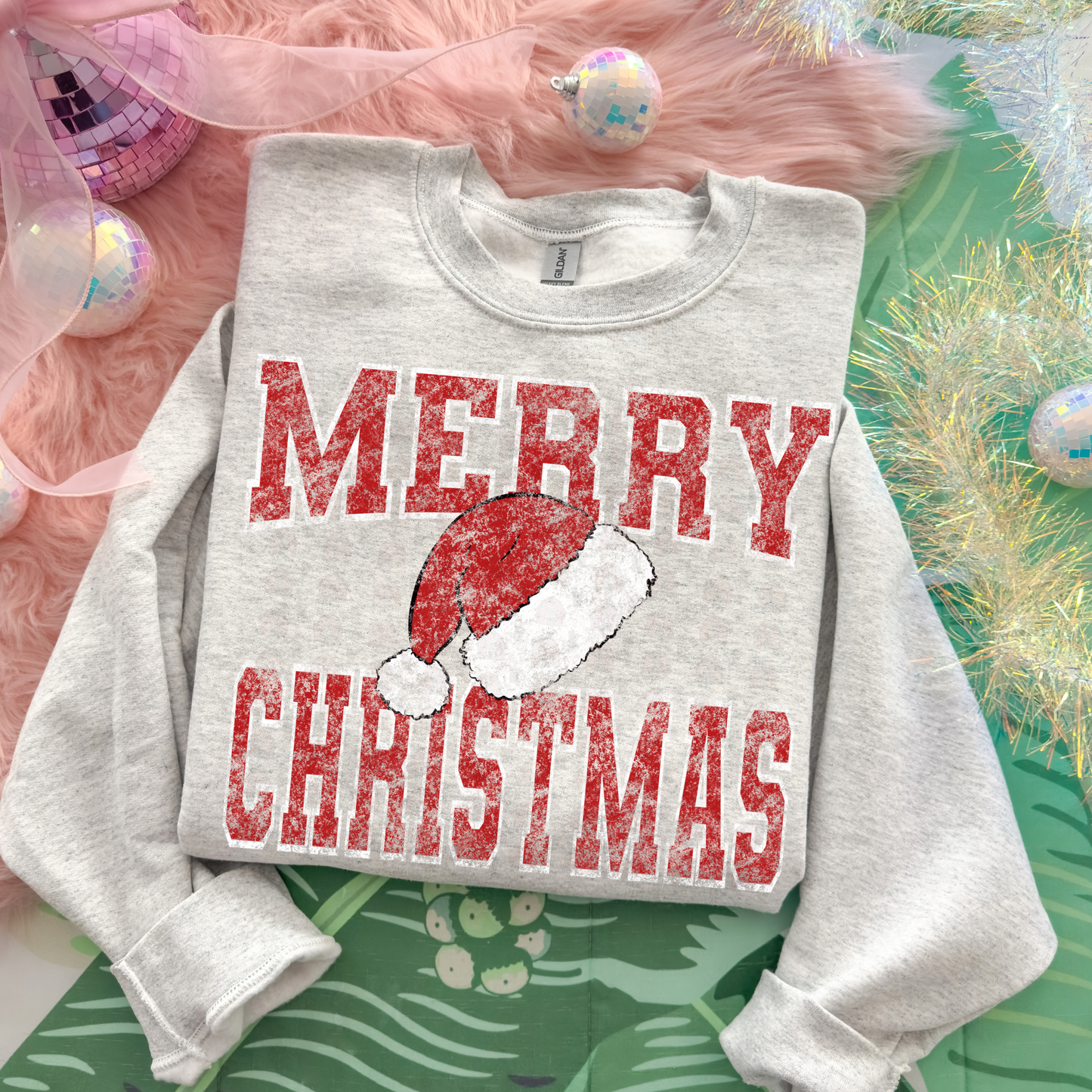 Vintage Merry Christmas Santa Hat