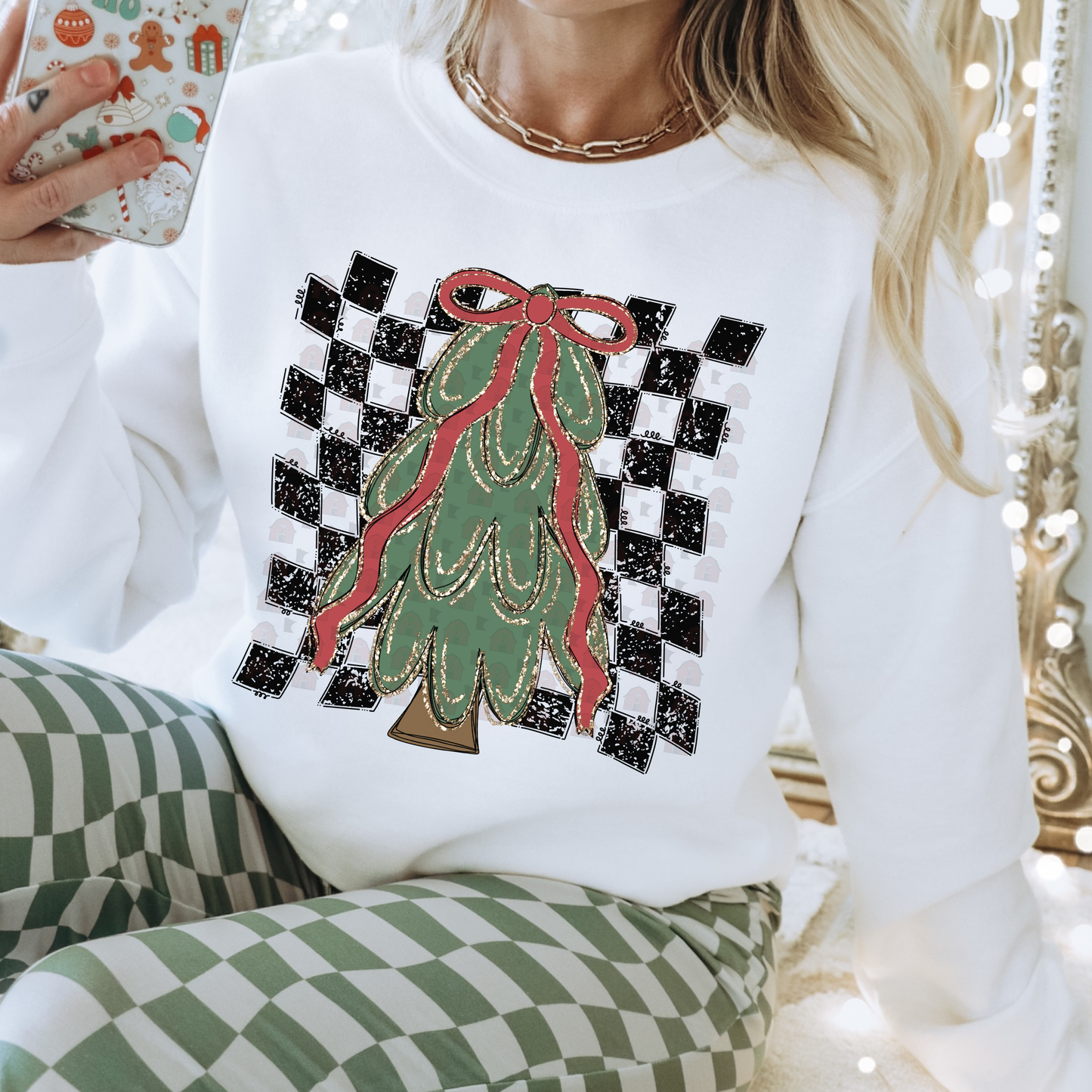 Vintage Christmas Checker