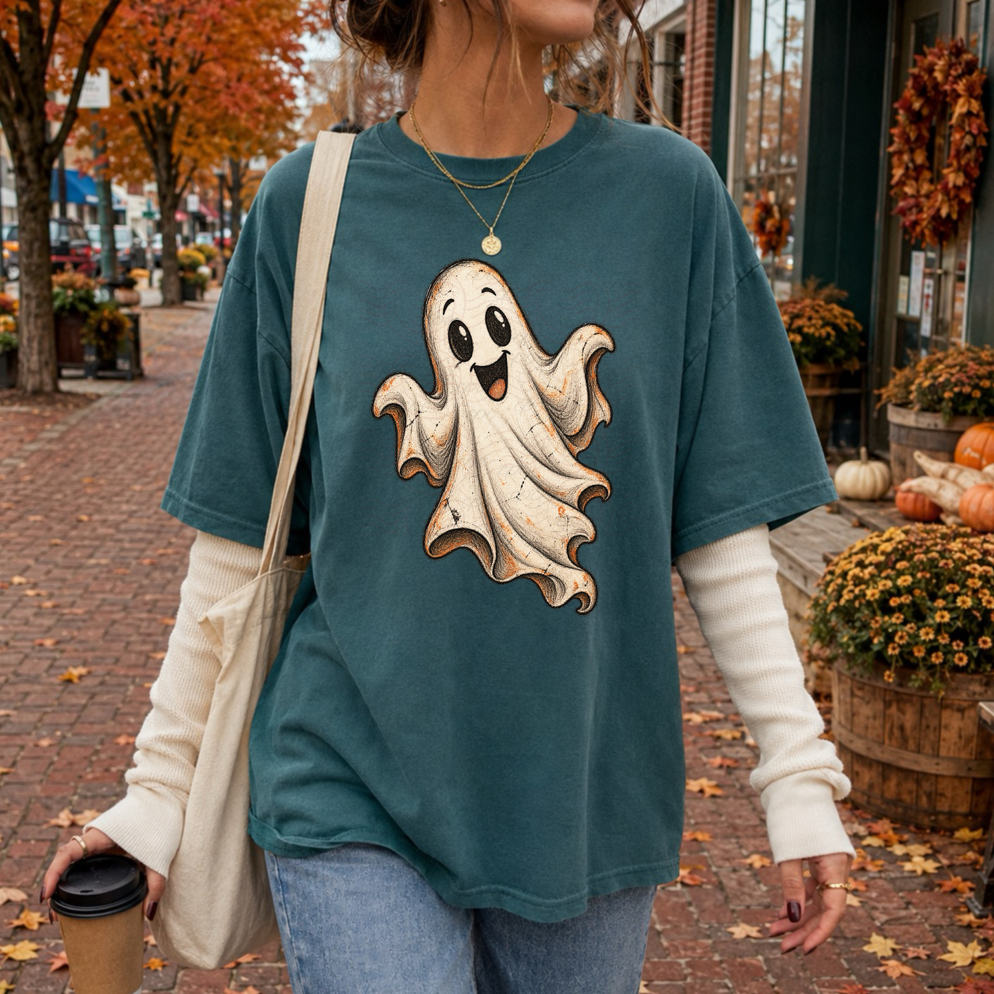 Vintage Happy Flying Ghost