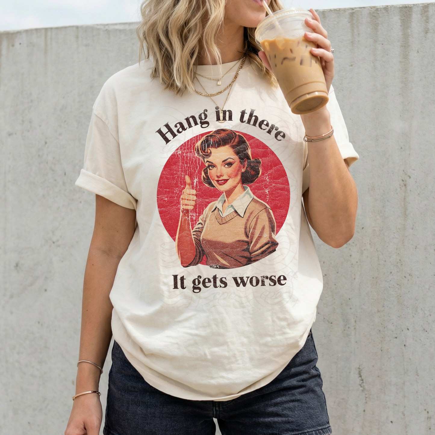 Vintage Lady Hang In There