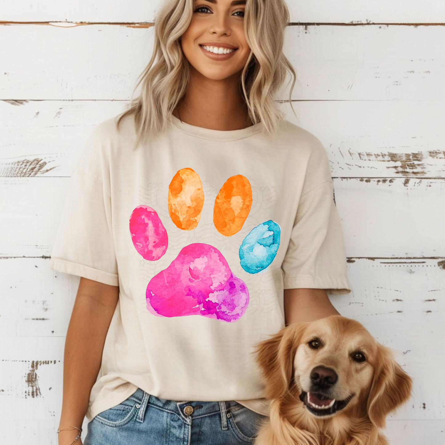 Watercolor Paw Print