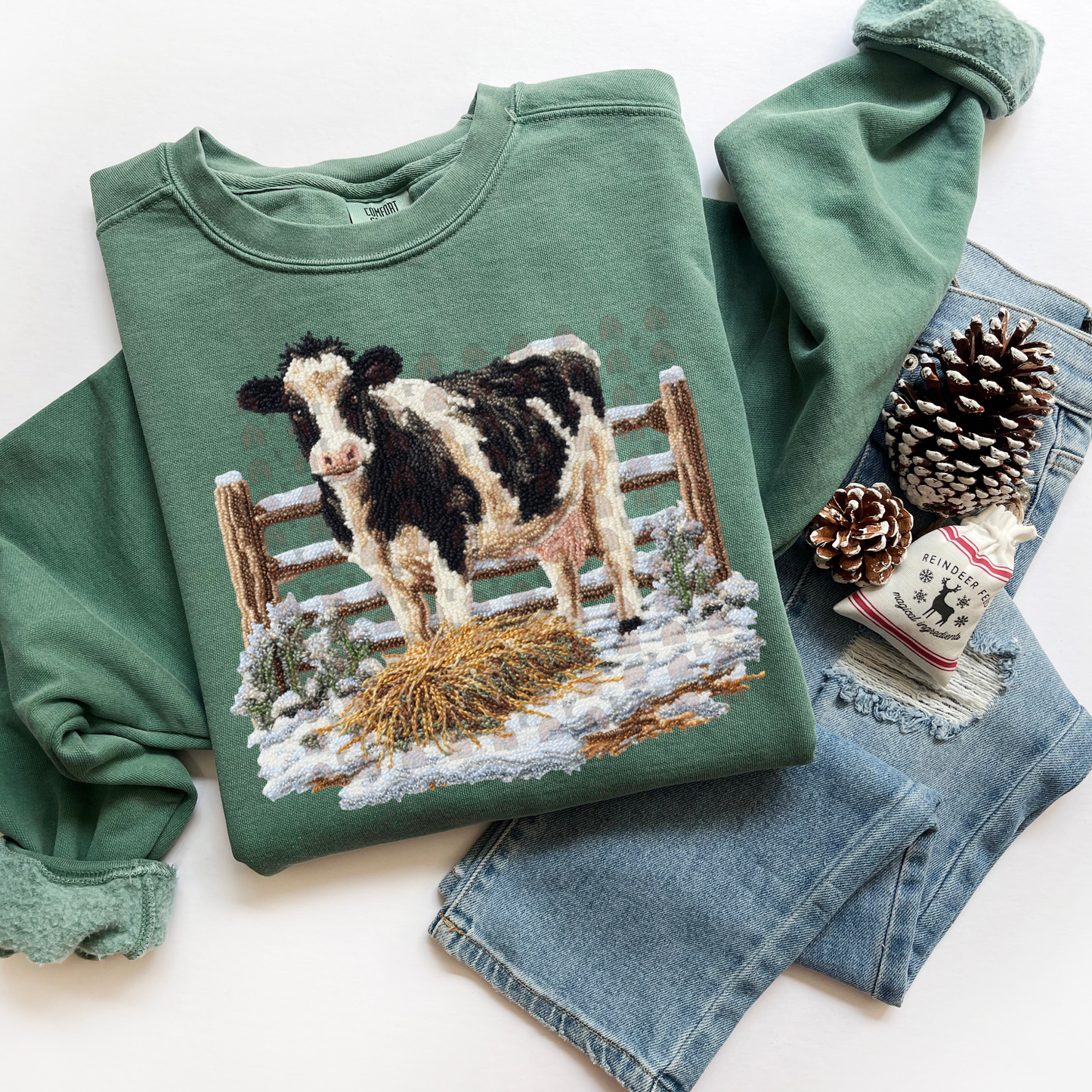 Winter Cow Latch Hook Yarn