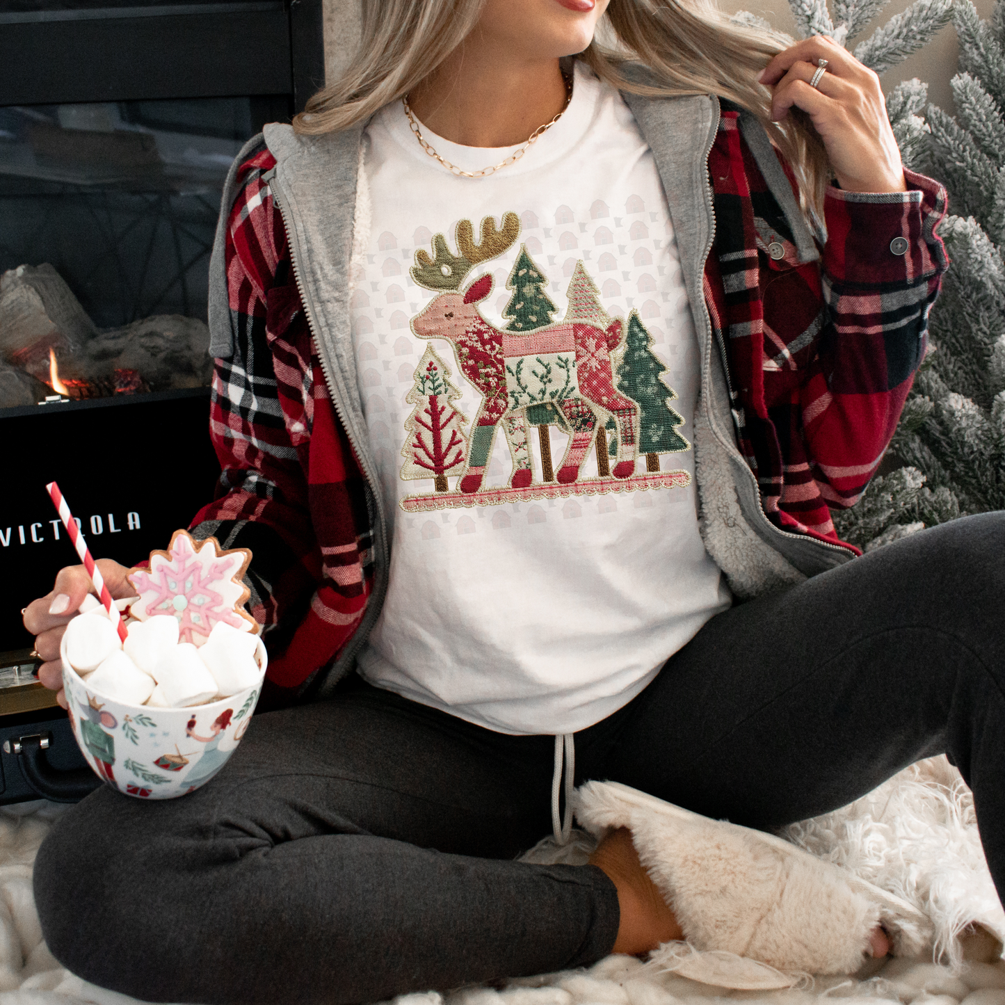 Woods Reindeer Patchwork