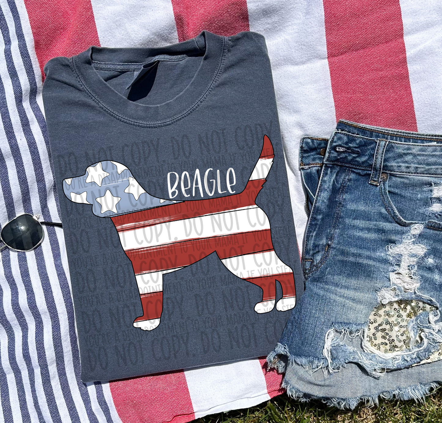 Patriotic Dogs - WHITE TEXT