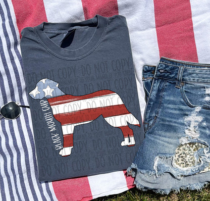 Patriotic Dogs - WHITE TEXT