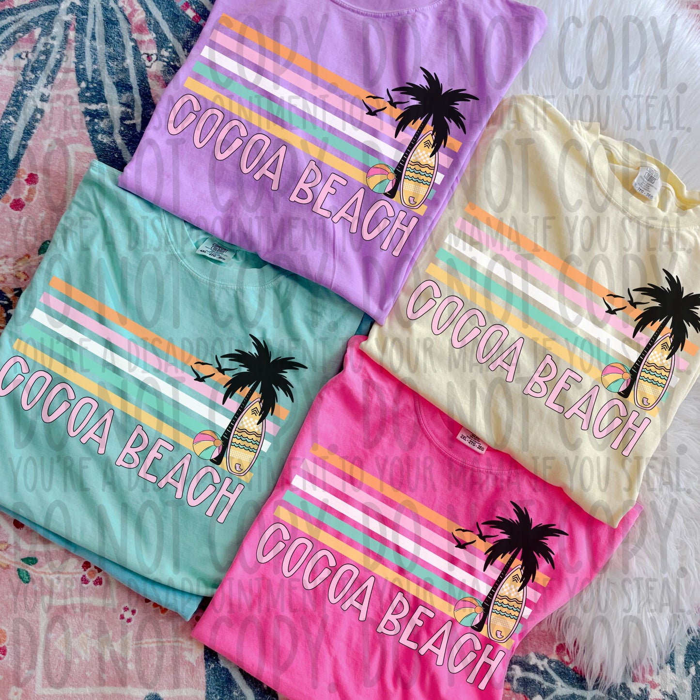 Retro Stripe Summer Destinations